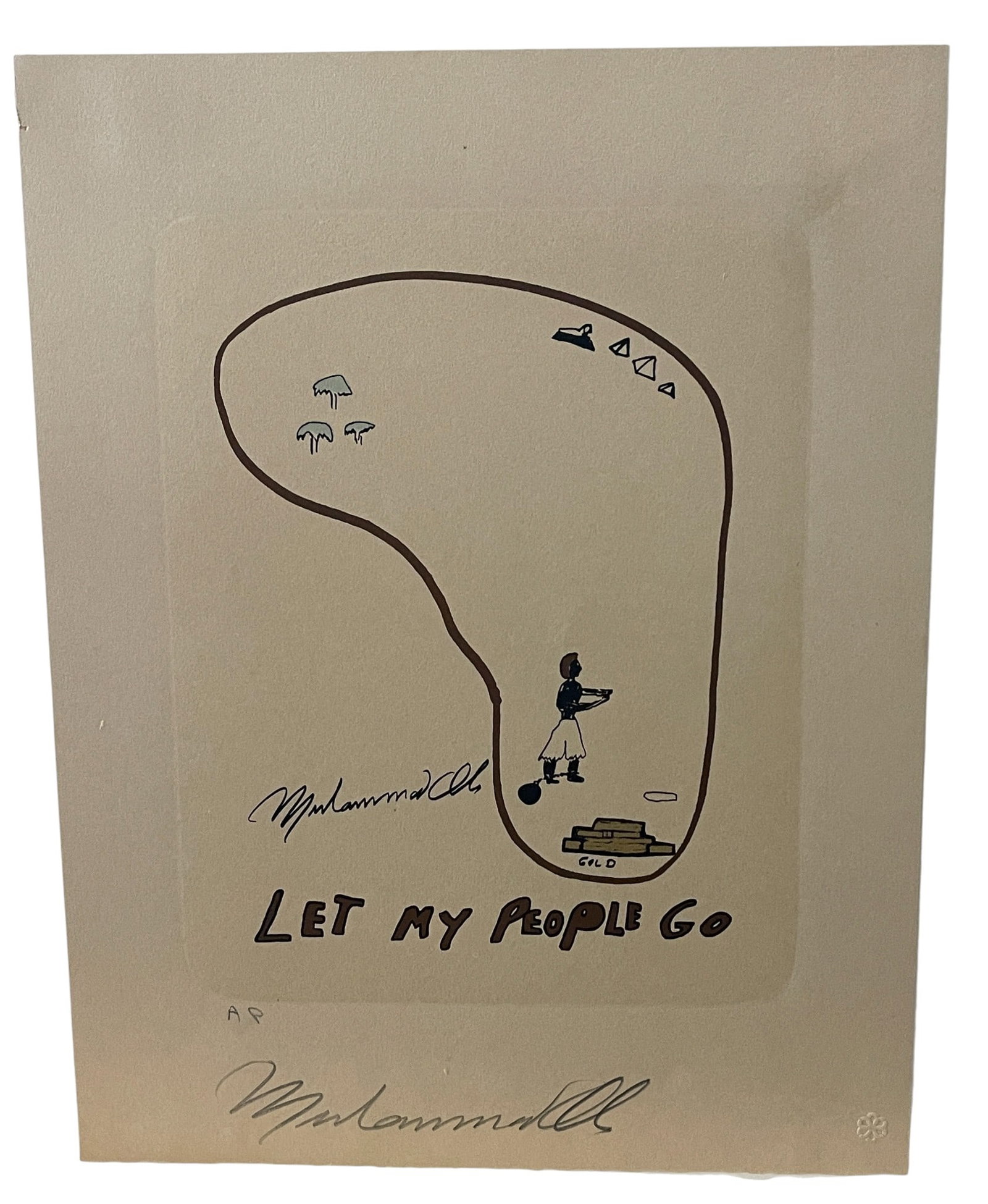 Muhammad Ali Signed Lithograph, Let My People Go, 1979 (1 of 4)