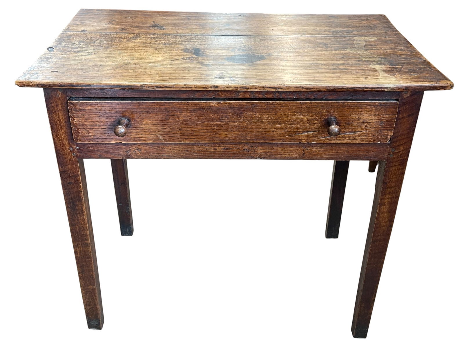 19th Century Country French Oak One Drawer Stand (1 of 6)