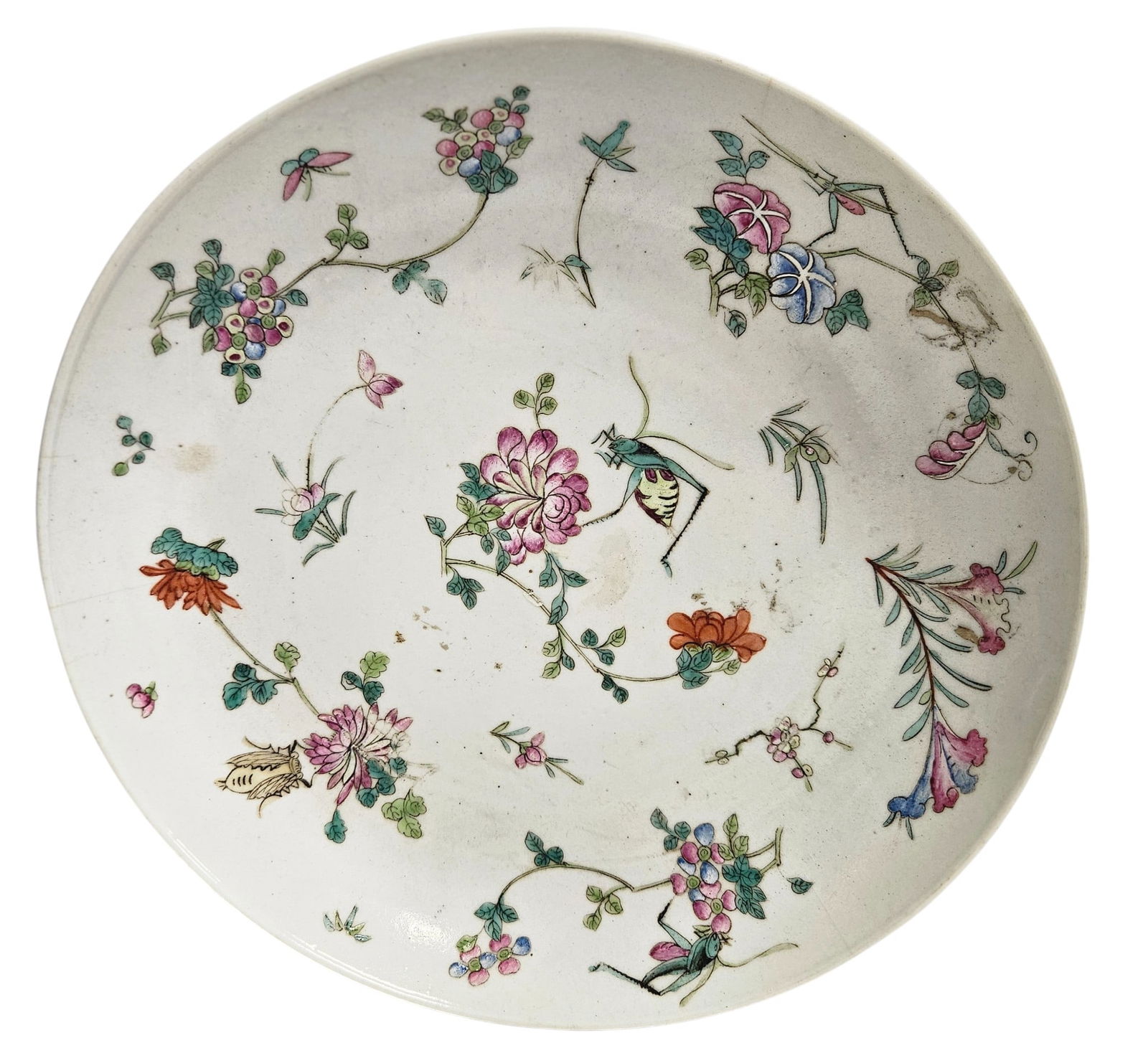 18th Century Quianlong Reign Chinese Porcelain Famille Rose Plate (1 of 5)