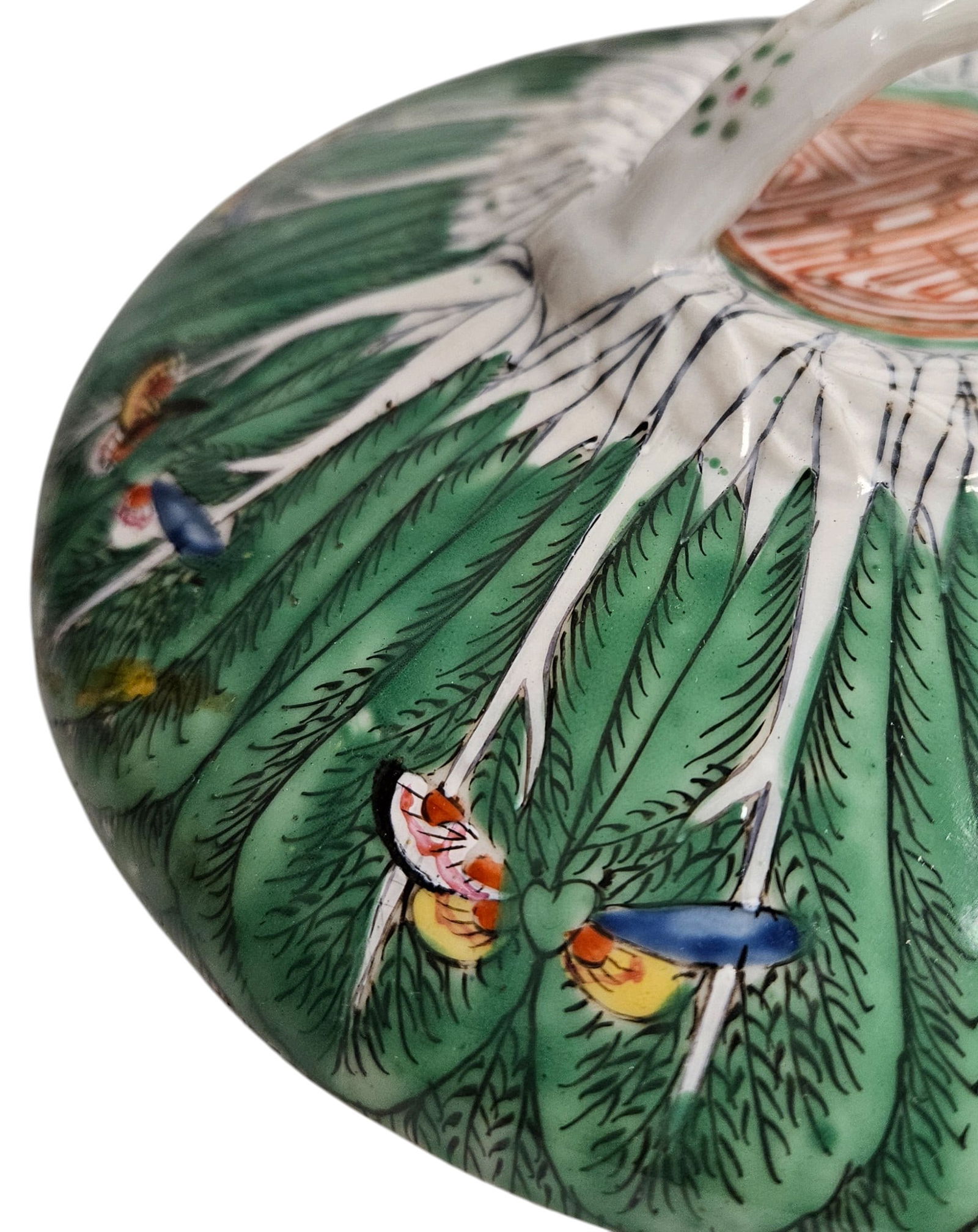 Chinese Export Cabbage Leaf Porcelain Covered Dish - 3