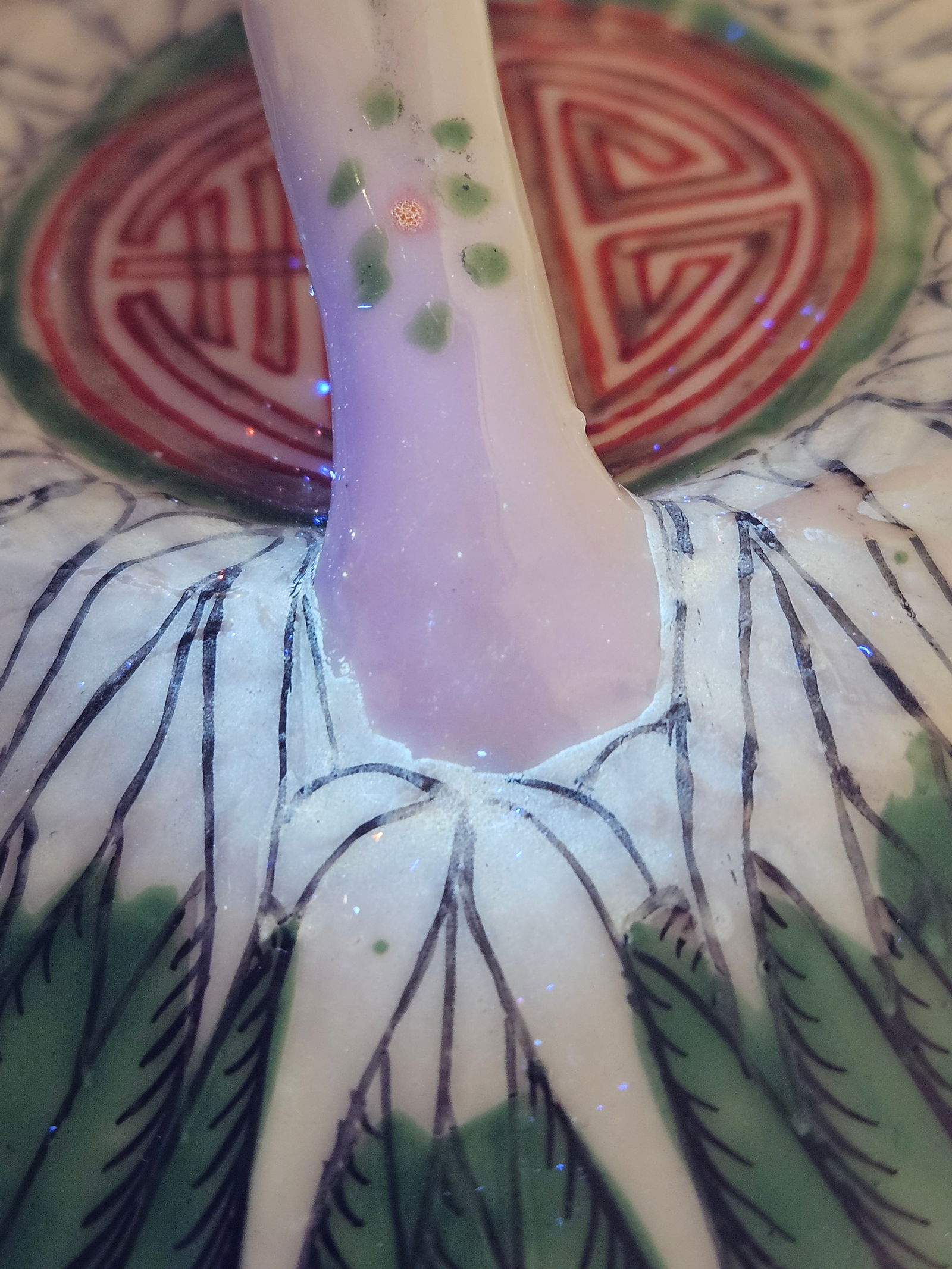 Chinese Export Cabbage Leaf Porcelain Covered Dish - 9