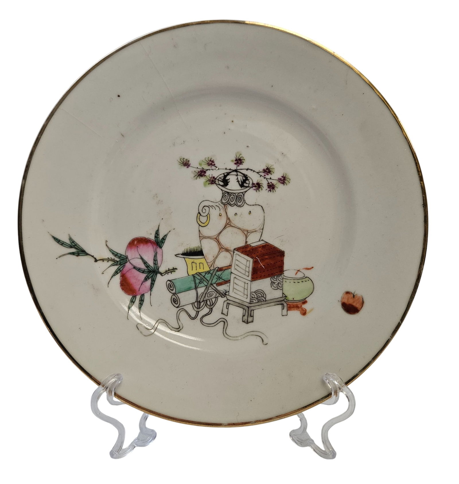 18th Century Quianlong Reign Chinese Famille Rose Plate (1 of 4)