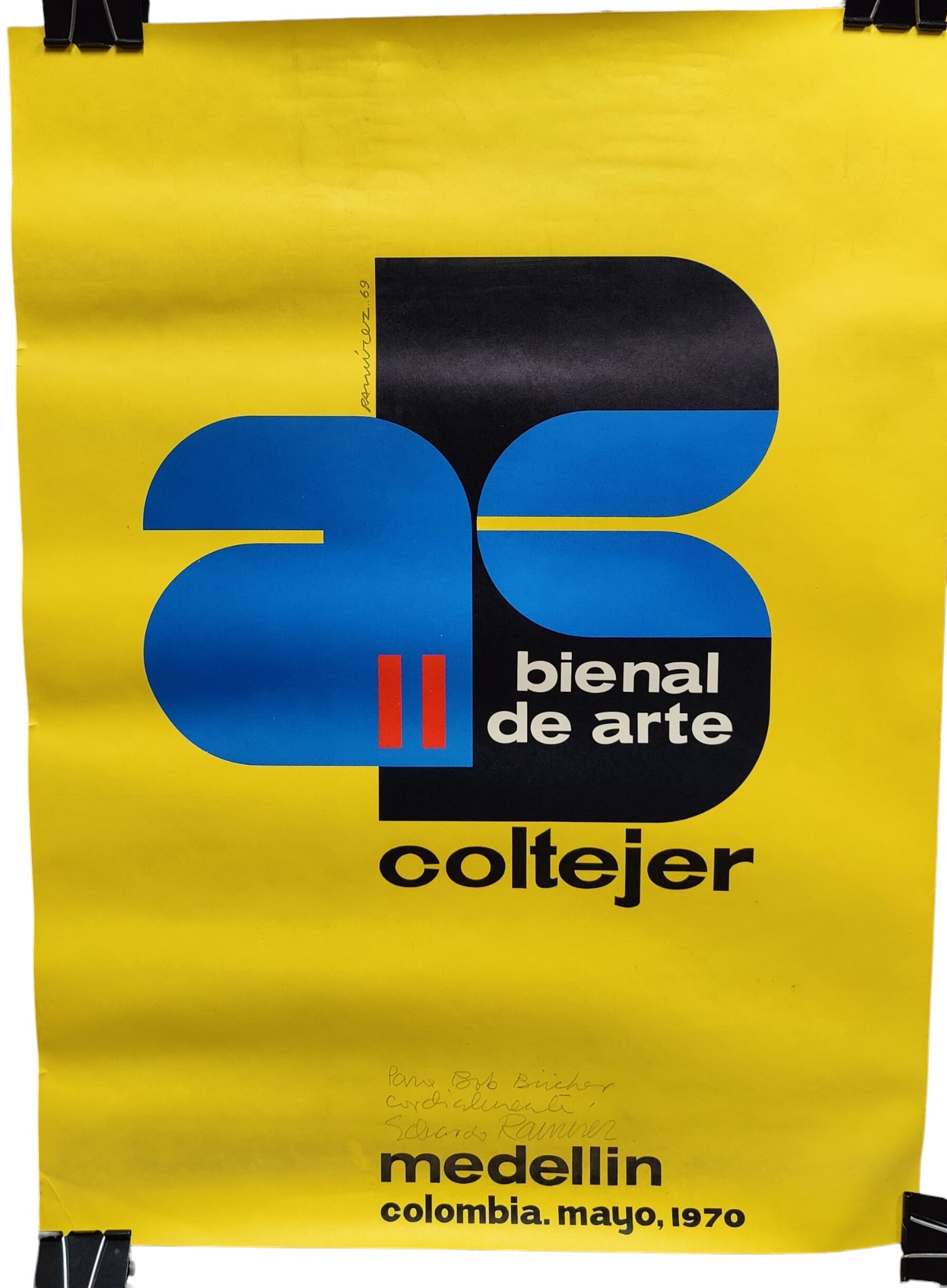 Eduardo Ramirez Bienal De Arte, Poster, Medellin, 1970 (1 of 5)