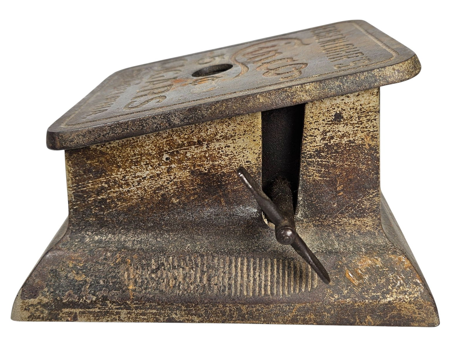 Key Wound Mechanical Clock Work Cigar Cutter - 3