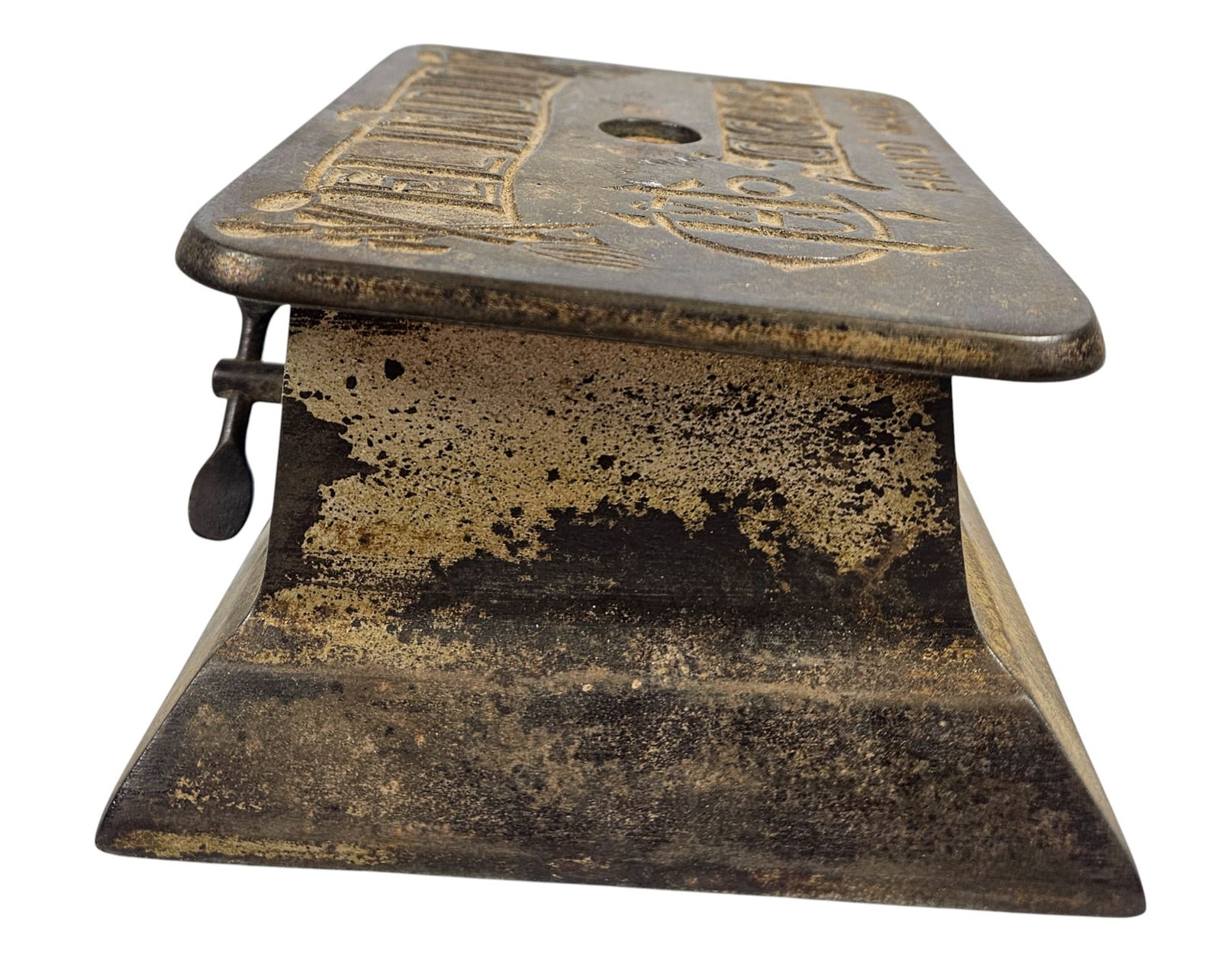 Key Wound Mechanical Clock Work Cigar Cutter - 3