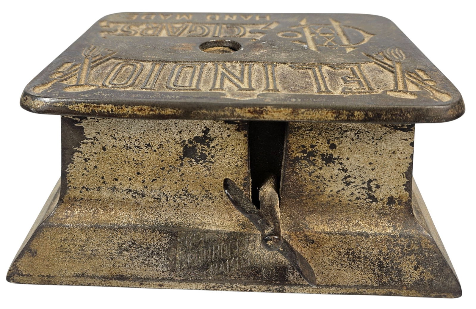 Key Wound Mechanical Clock Work Cigar Cutter - 4