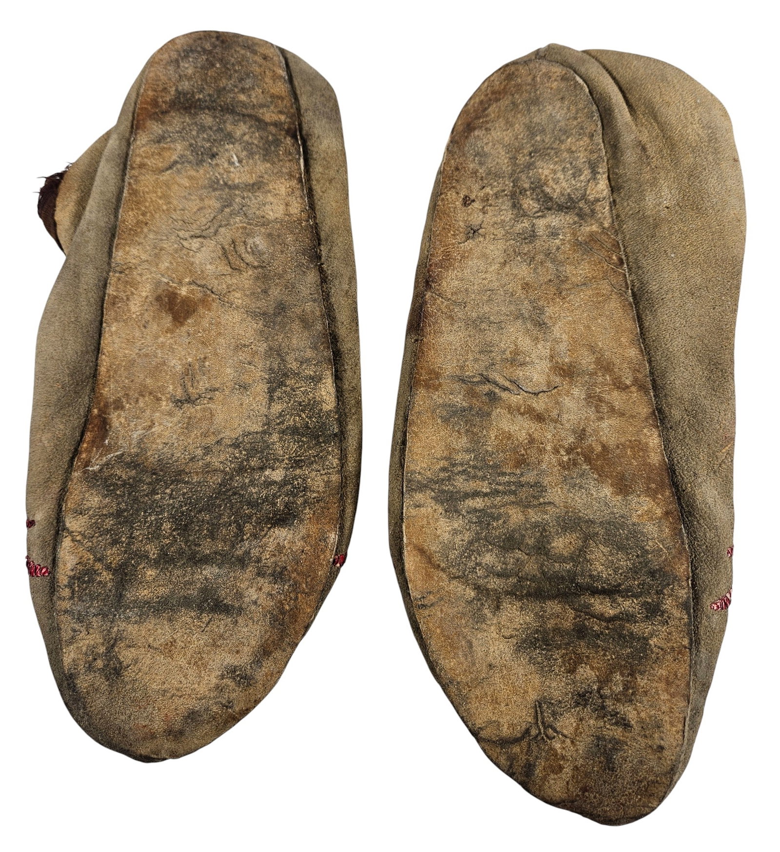 Vintage Native American Leather Moccasins - 2