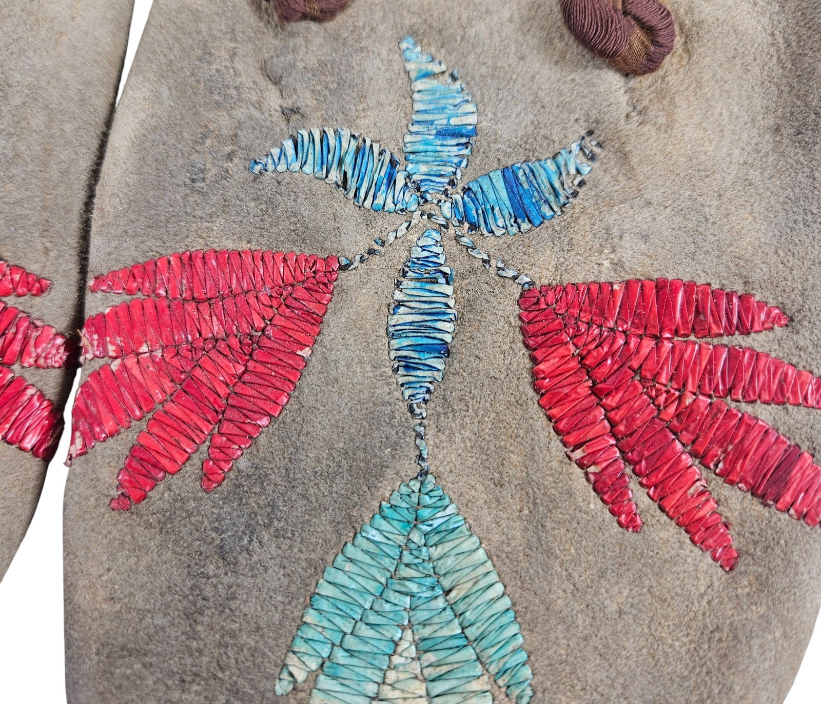 Vintage Native American Leather Moccasins - 3