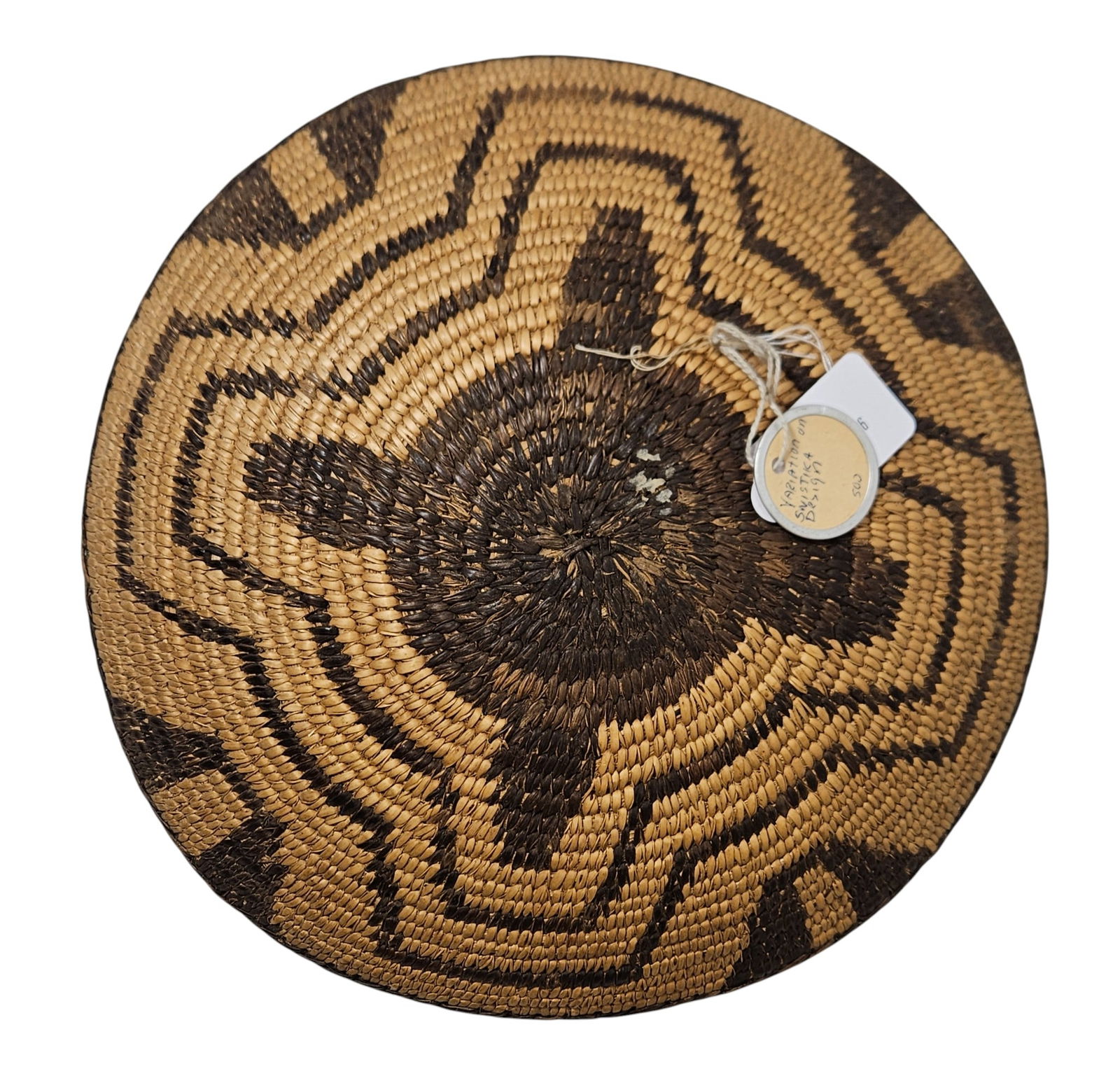 c1910 Native American Woven Pima Basket - 3