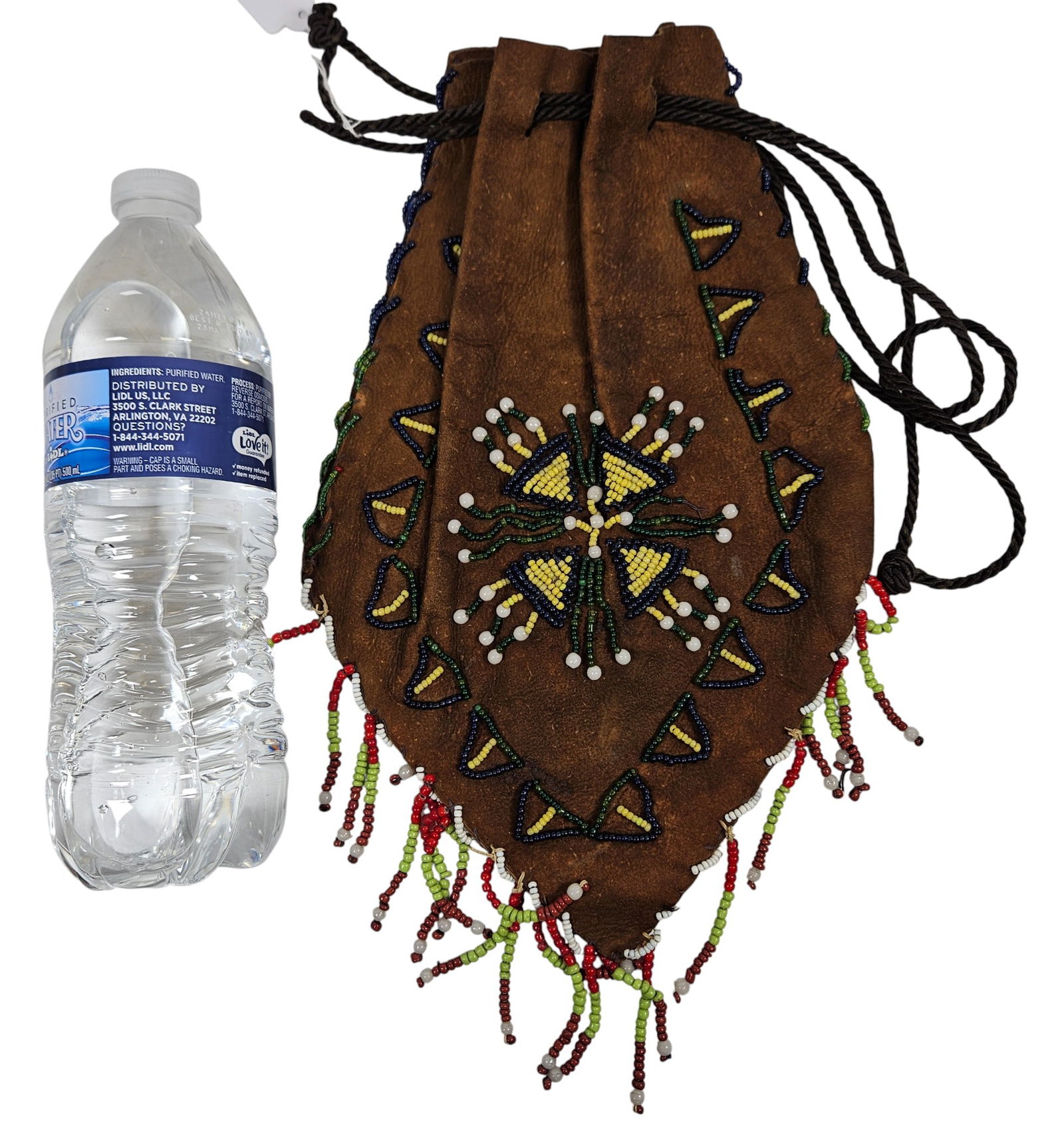 Northern Plains Native American Beaded Hide Pouch - 5
