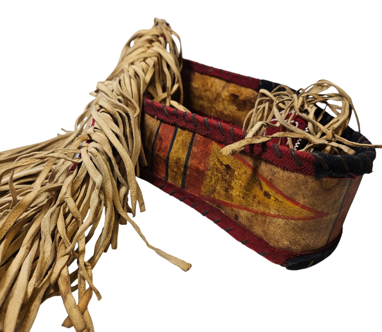 c1900 Crow Beaded Parfleche Lance Case - 2