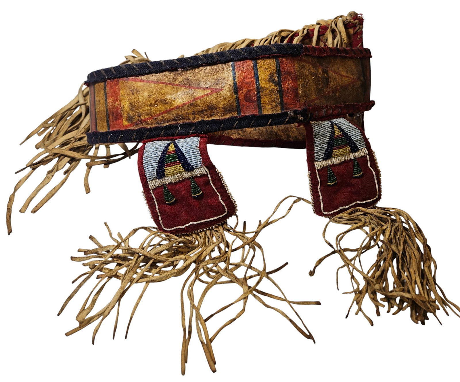 c1900 Crow Beaded Parfleche Lance Case - 3