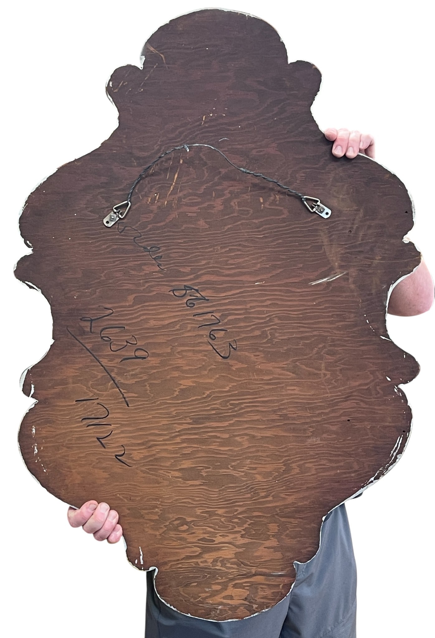 Pair c1940 Hollywood Regency Scalloped Edge Mirrors - 5