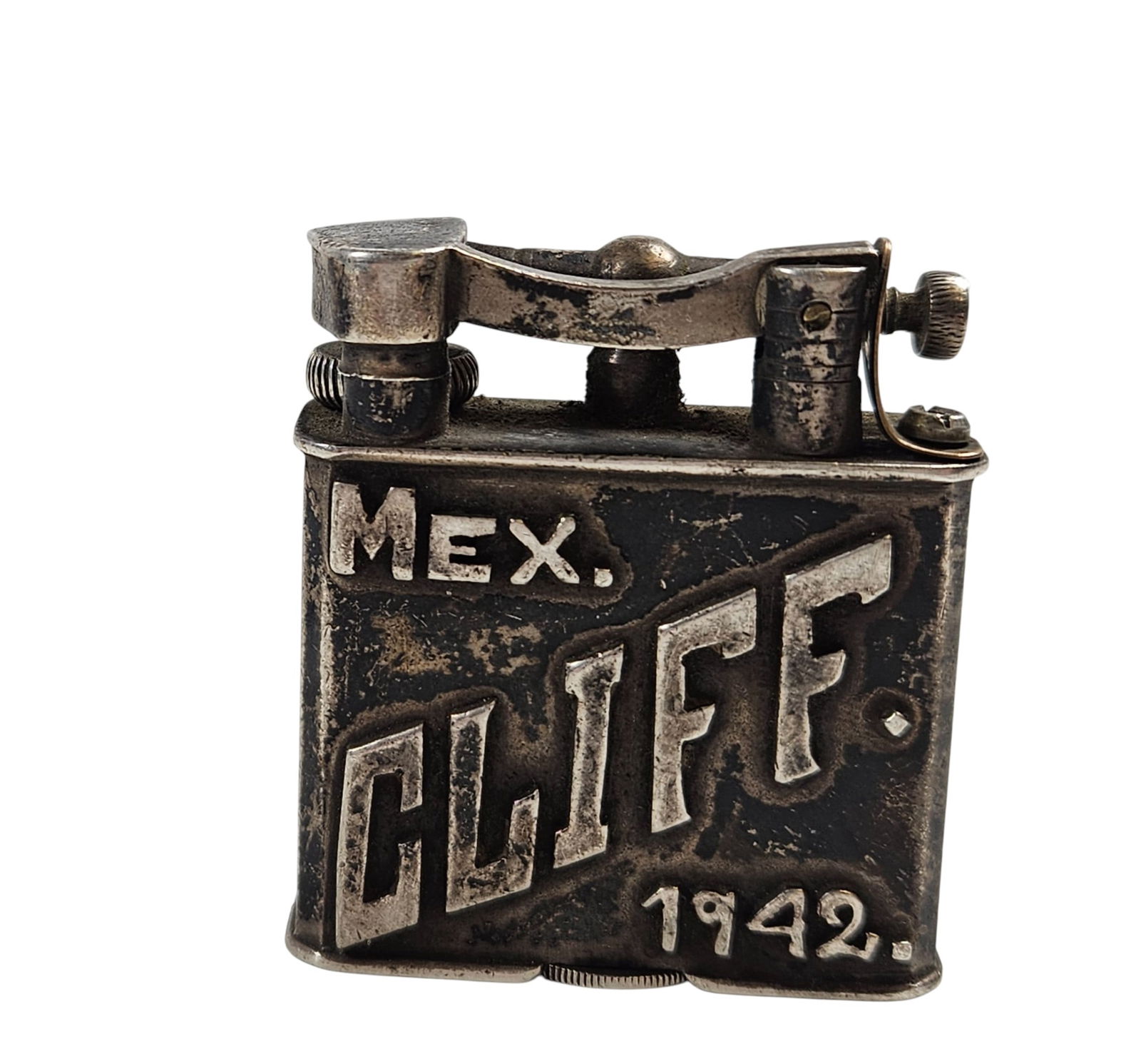 c1940 Dunhill Style Sterling Silver Mechanical Flip Top Lighter (1 of 8)