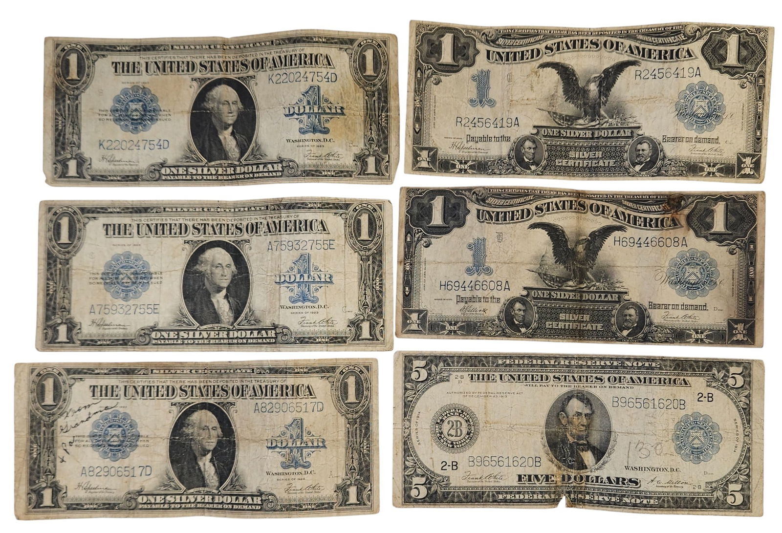 Lot of (6) American Silver Certificates (1 of 7)