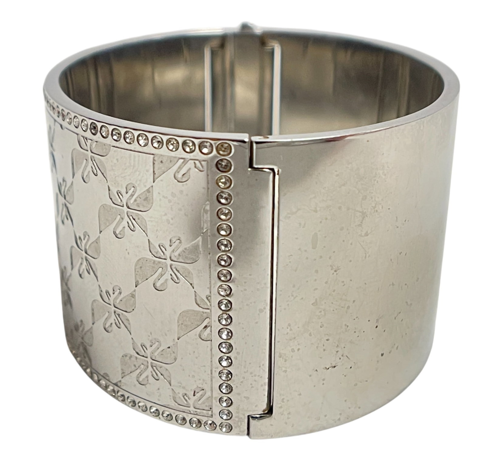 Swarovski Stainless Steel & Pave Crystal Swanflower Bangle Bracelet - 2