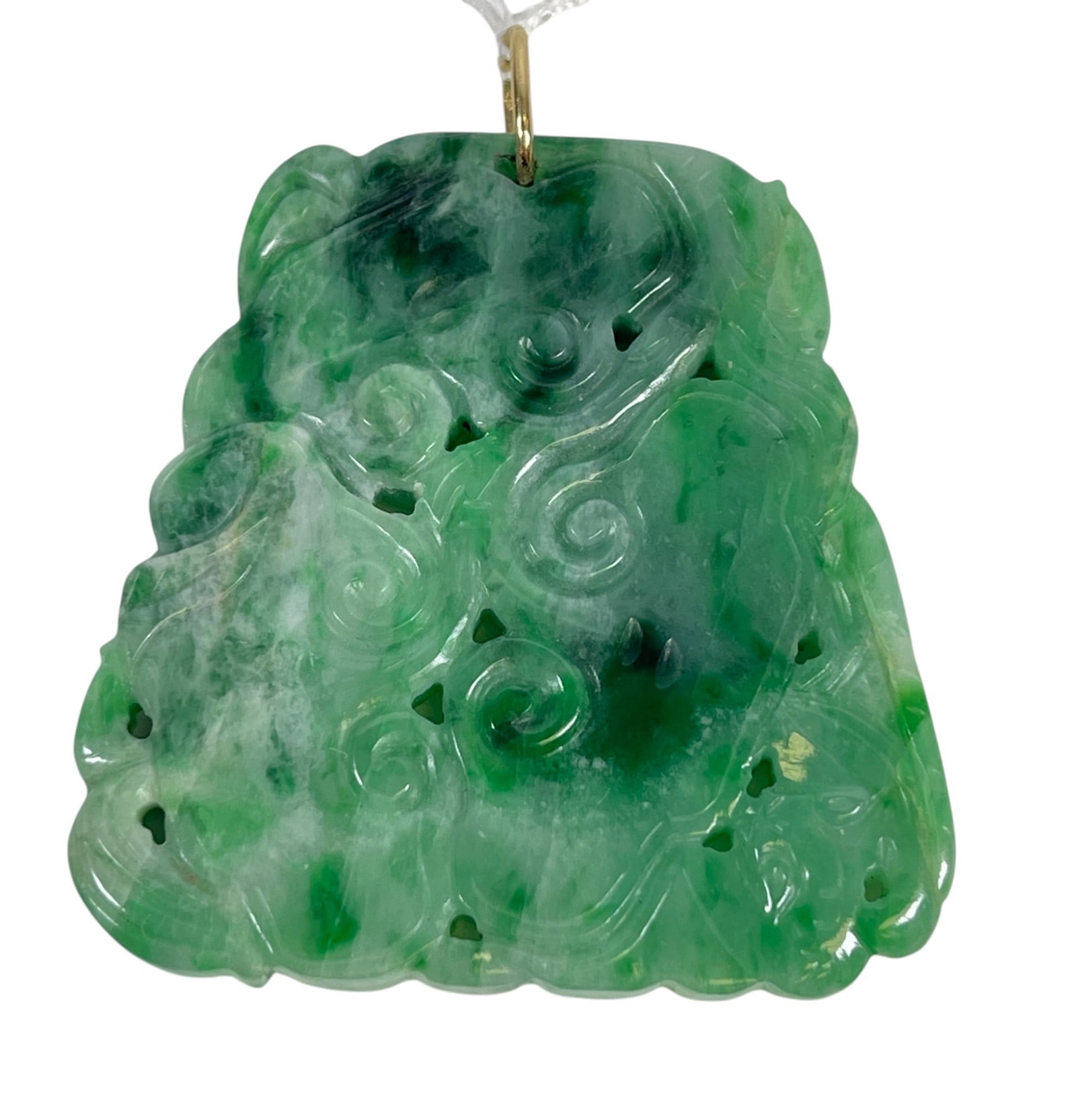 Vintage Green Jade & 14k Gold Pendant (1 of 3)