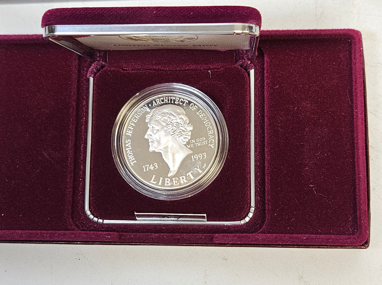 (2) 1991 US Mint USO Silver Dollar Proofs - 3