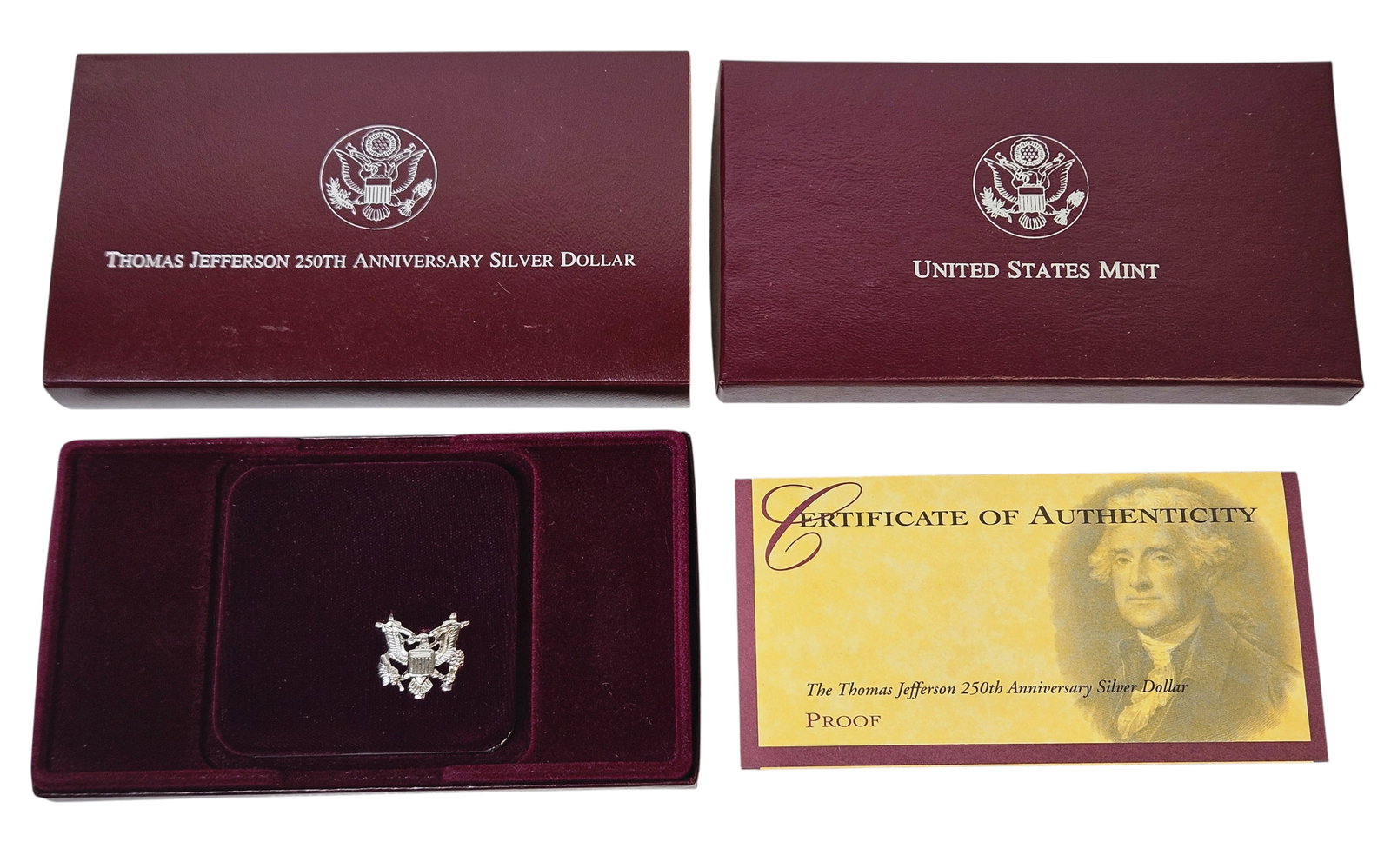 (2) 1991 US Mint USO Silver Dollar Proofs - 5