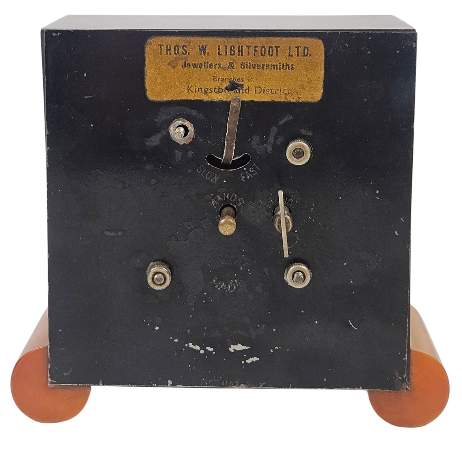 English Art Deco Bakelite Desk Clock - 3