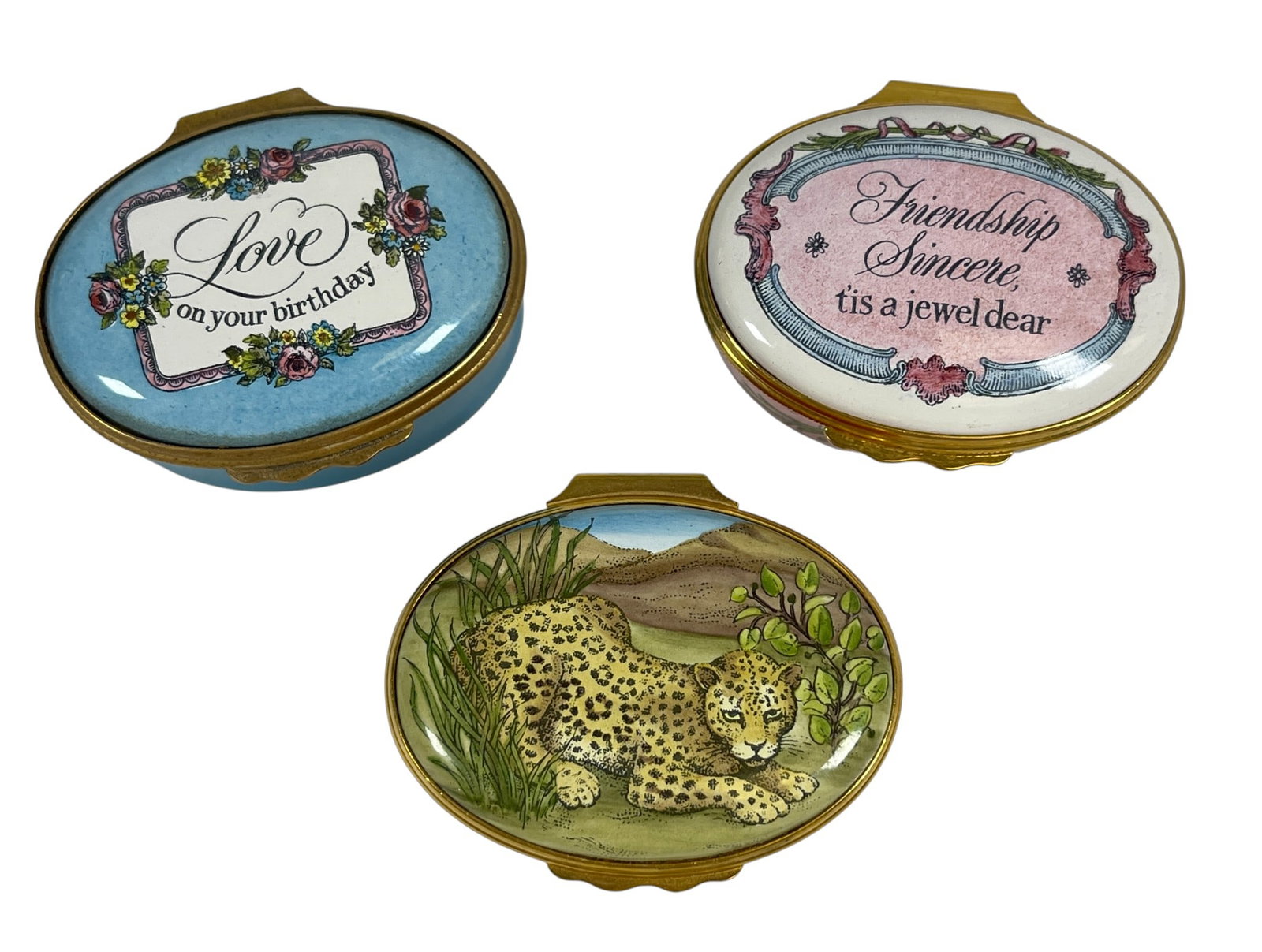 (3) Cartier Enamel Trinket Boxes (1 of 2)