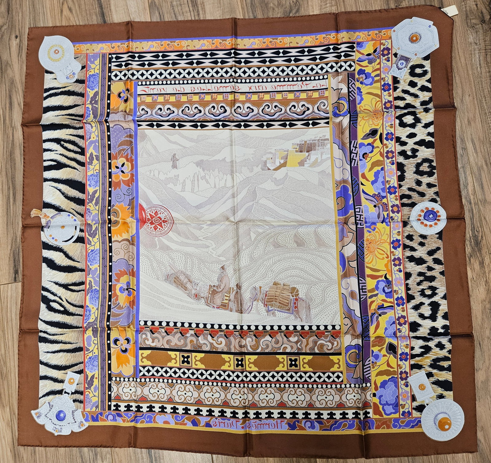 Hermes La Femme Aux Semelles de Vent Silk Scarf by Aline Honoré - 5