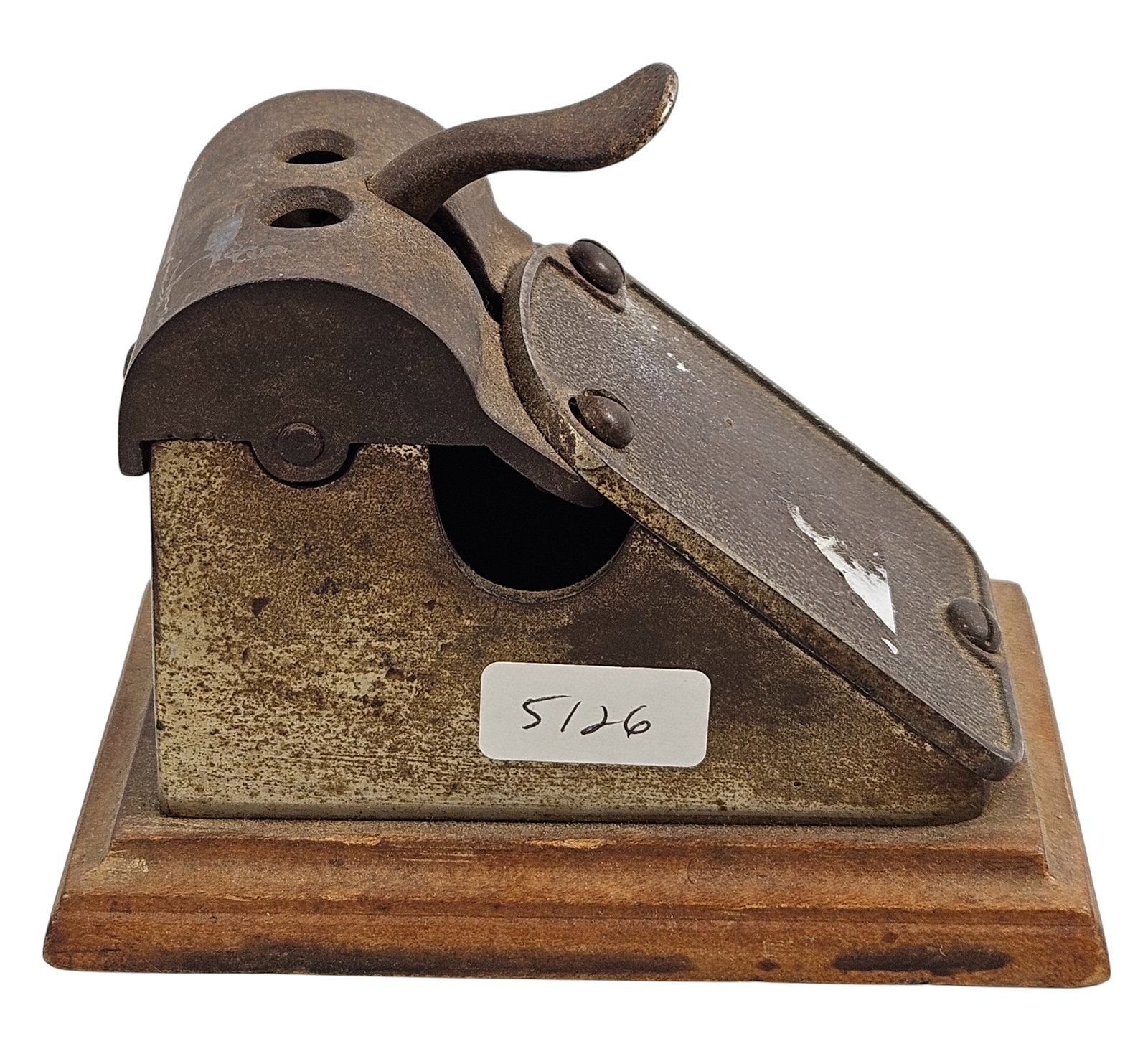 Antique Cast Iron Push-Down Advertising Cigar Cutter (1 of 5)