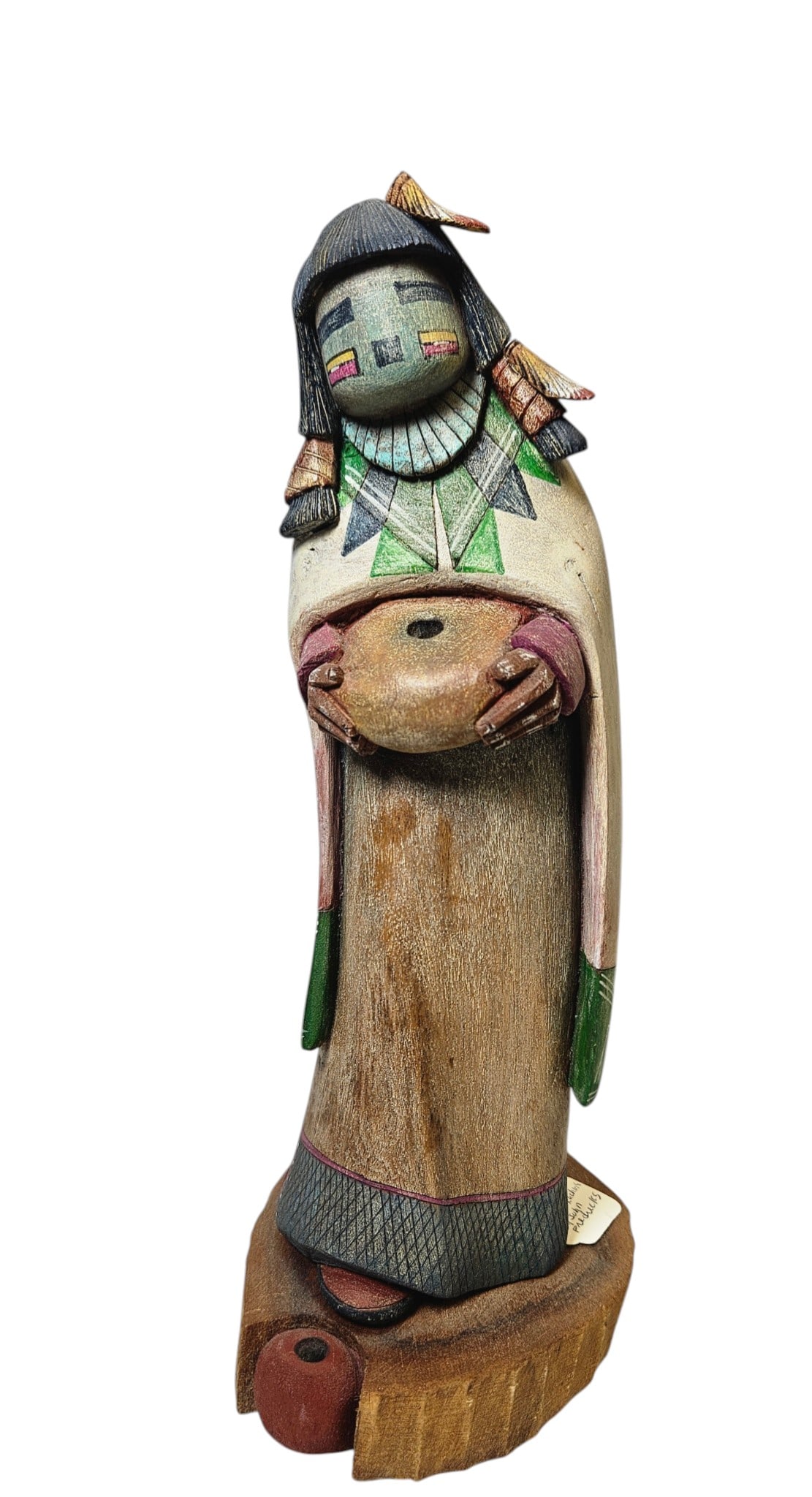 Vintage Native American Hopi Hano Mana Kachina by John Fredericks: This carving was created by Hopi artist John Fredericks. It measures 10.75 inches high, 4 inches wide. Overall very good condition. John's work is very much in demand and his pieces are true works of