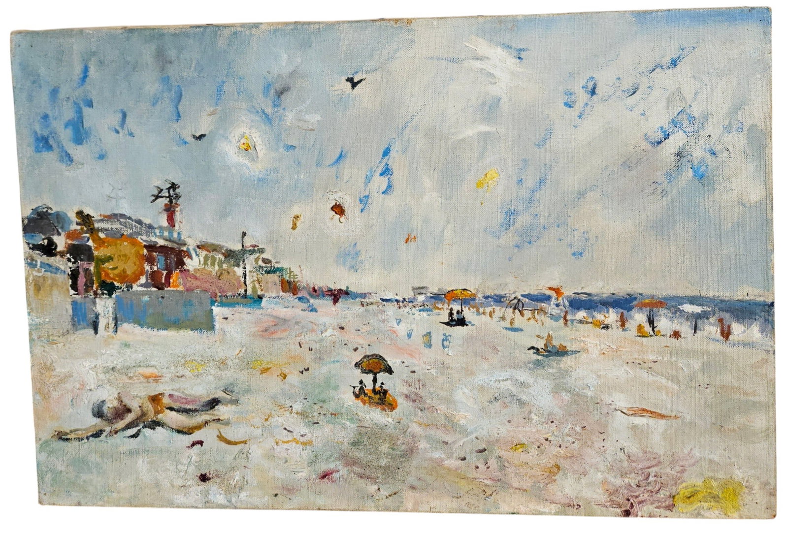 Mid Century Niel Peper Oil on Canvas Long Island Beach Landscape (1 of 2)