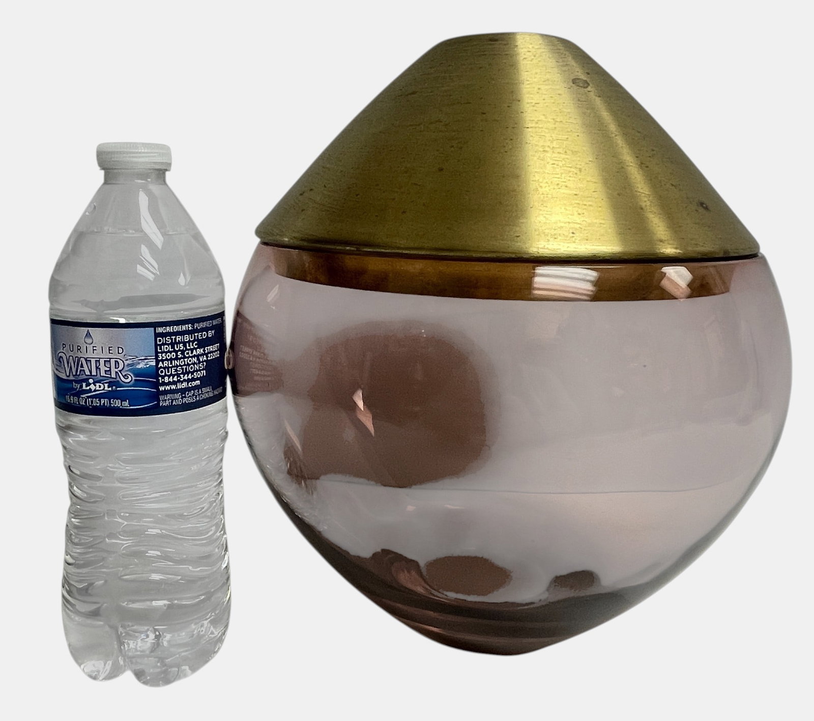 Utopia & Utility India Small Brass Glass & Wood Stackable Container - 5