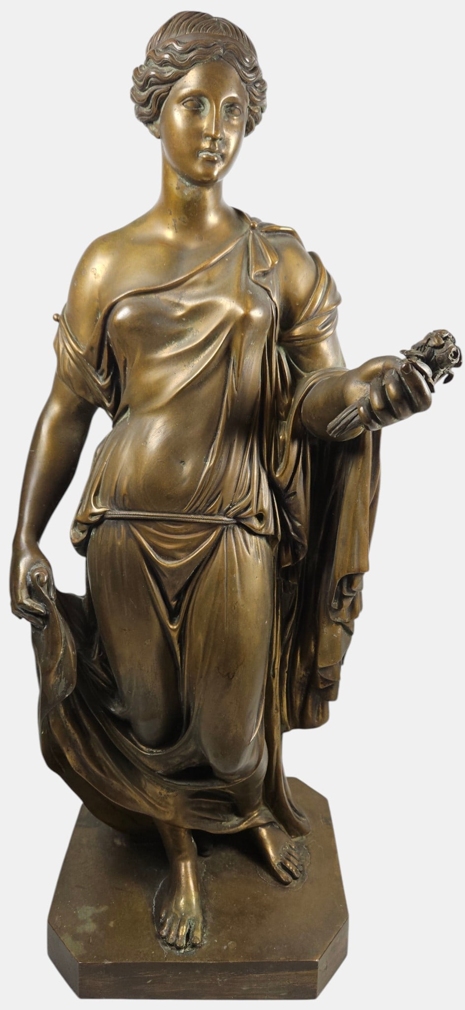 19th Century Neoclassical Bronze of Classical Maiden (1 of 7)