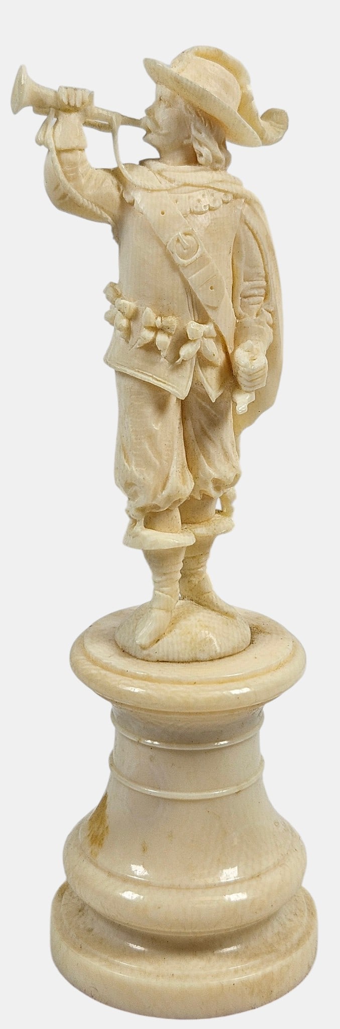 Antique French Carved Figure of Musician (1 of 6)