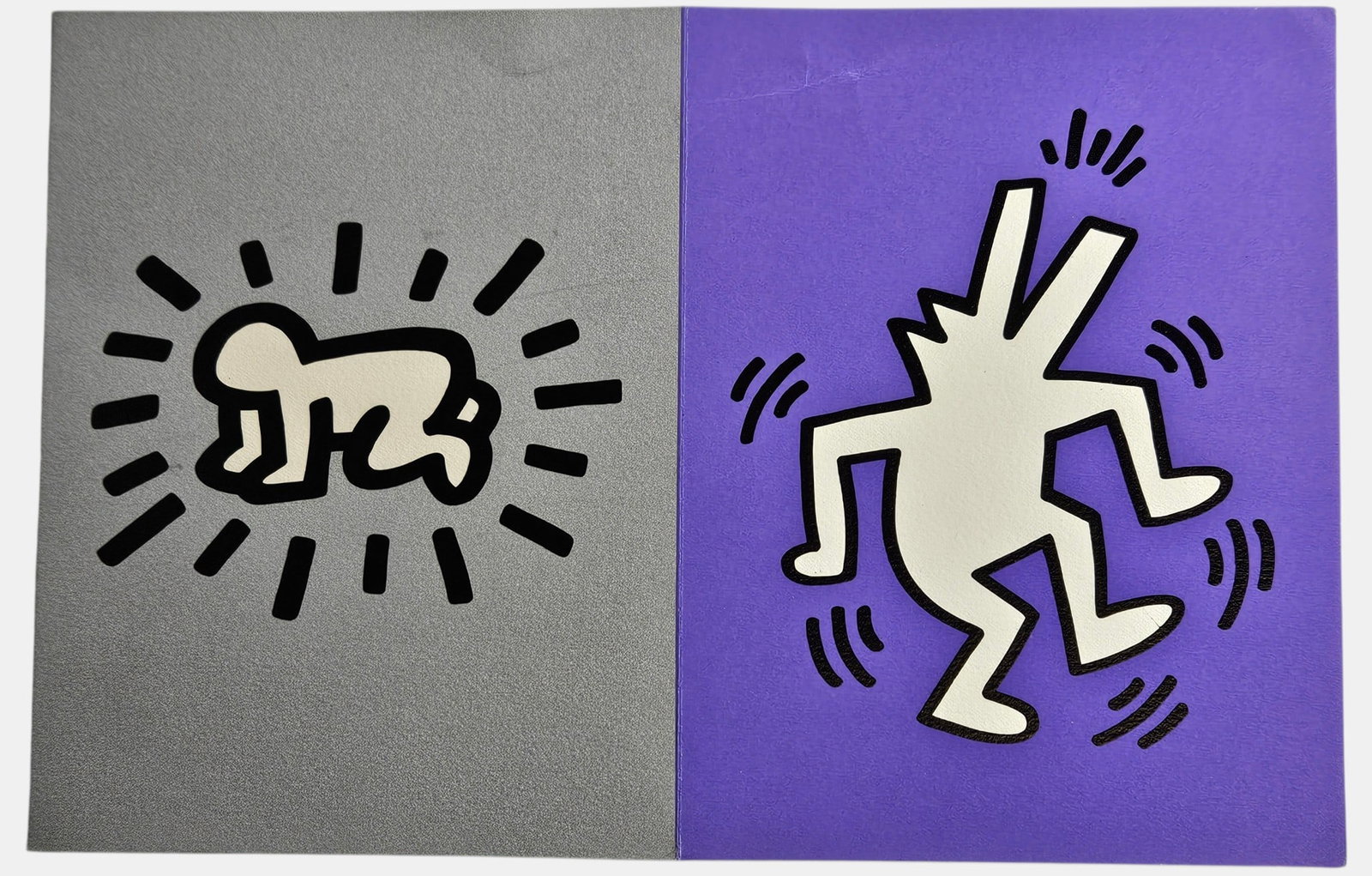 Keith Haring - Memorial Tribute Invitation: This work was created for Keith Harings memorial service on May 4 1990 at the Cathedral of St John the Divine. Measures 8 x 6.5 inches. Overall very good condition, please see photos.