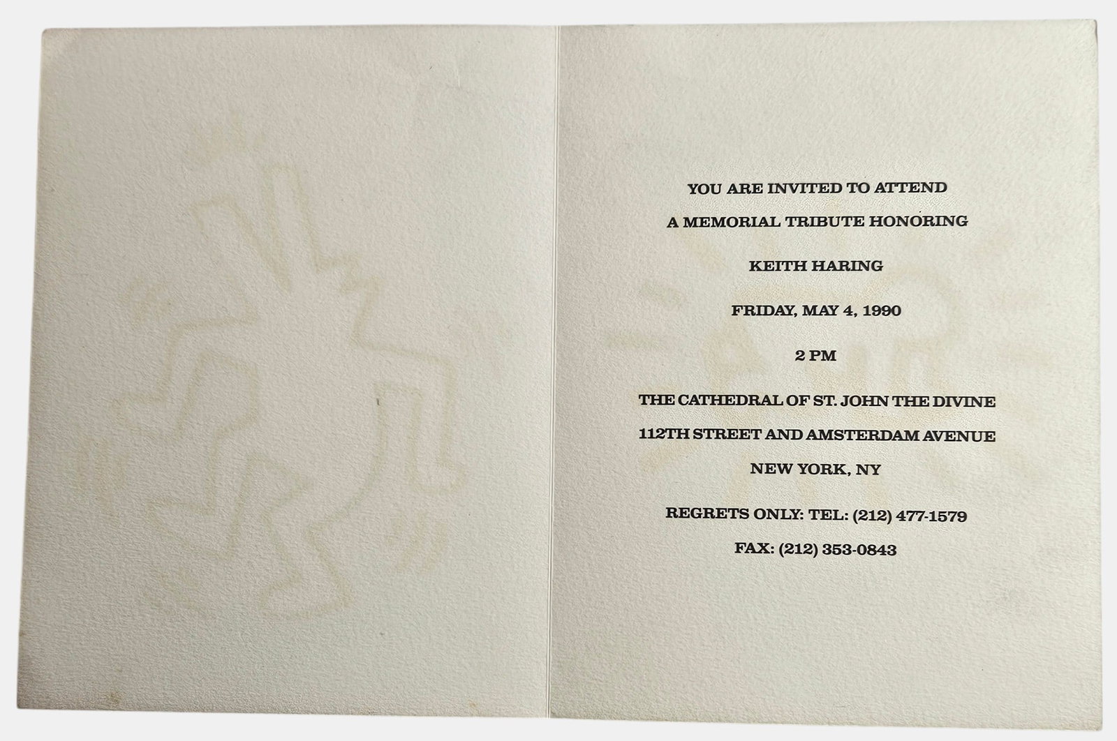 Keith Haring - Memorial Tribute Invitation - 2
