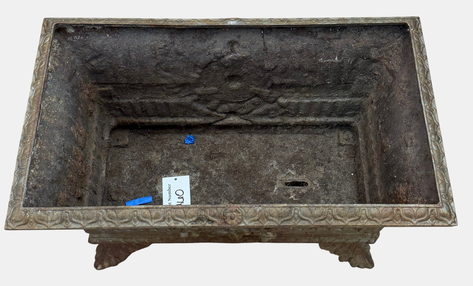 Victorian Rectangular Cast Iron Garden Planter - 2