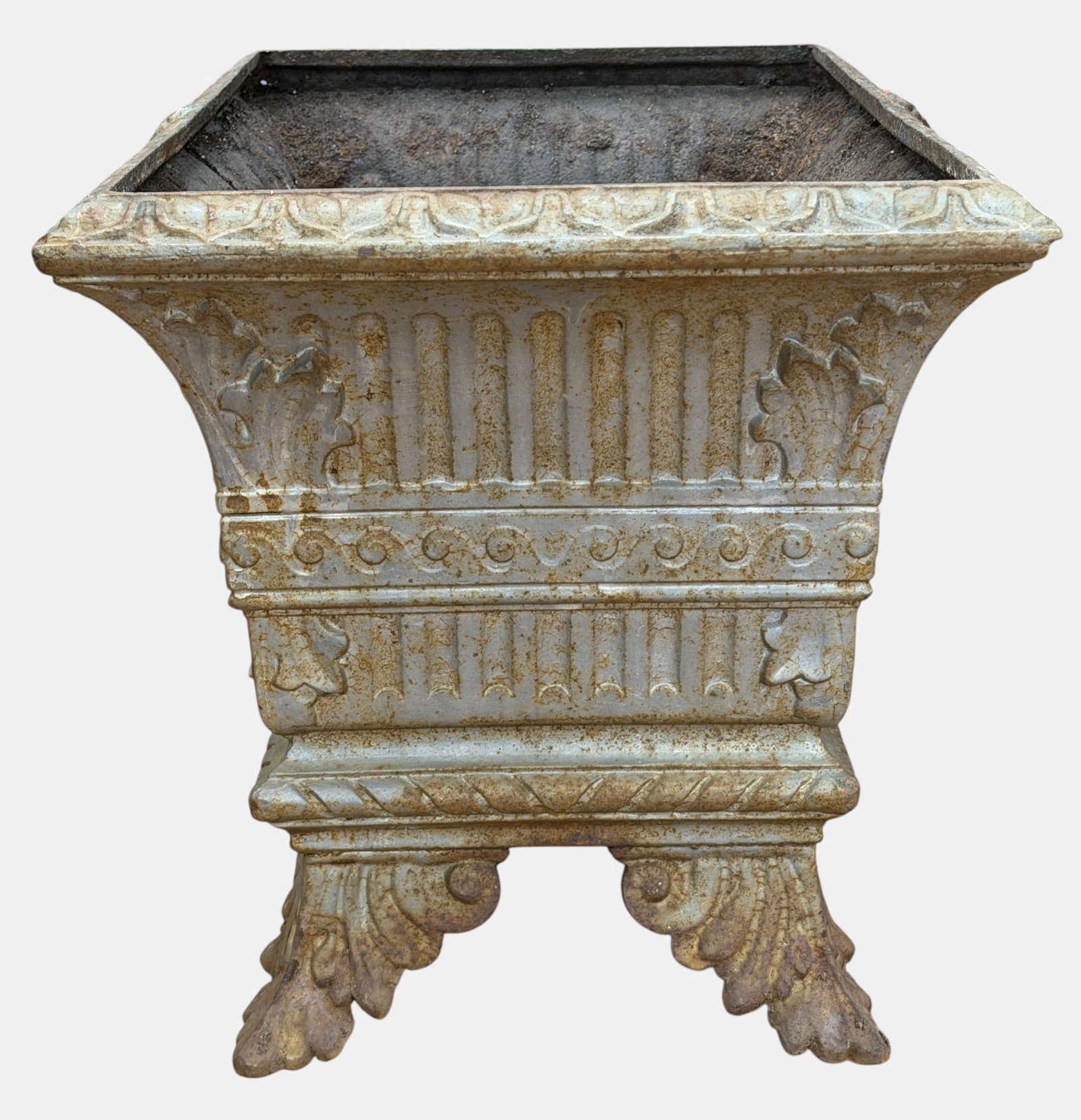 Victorian Rectangular Cast Iron Garden Planter - 3