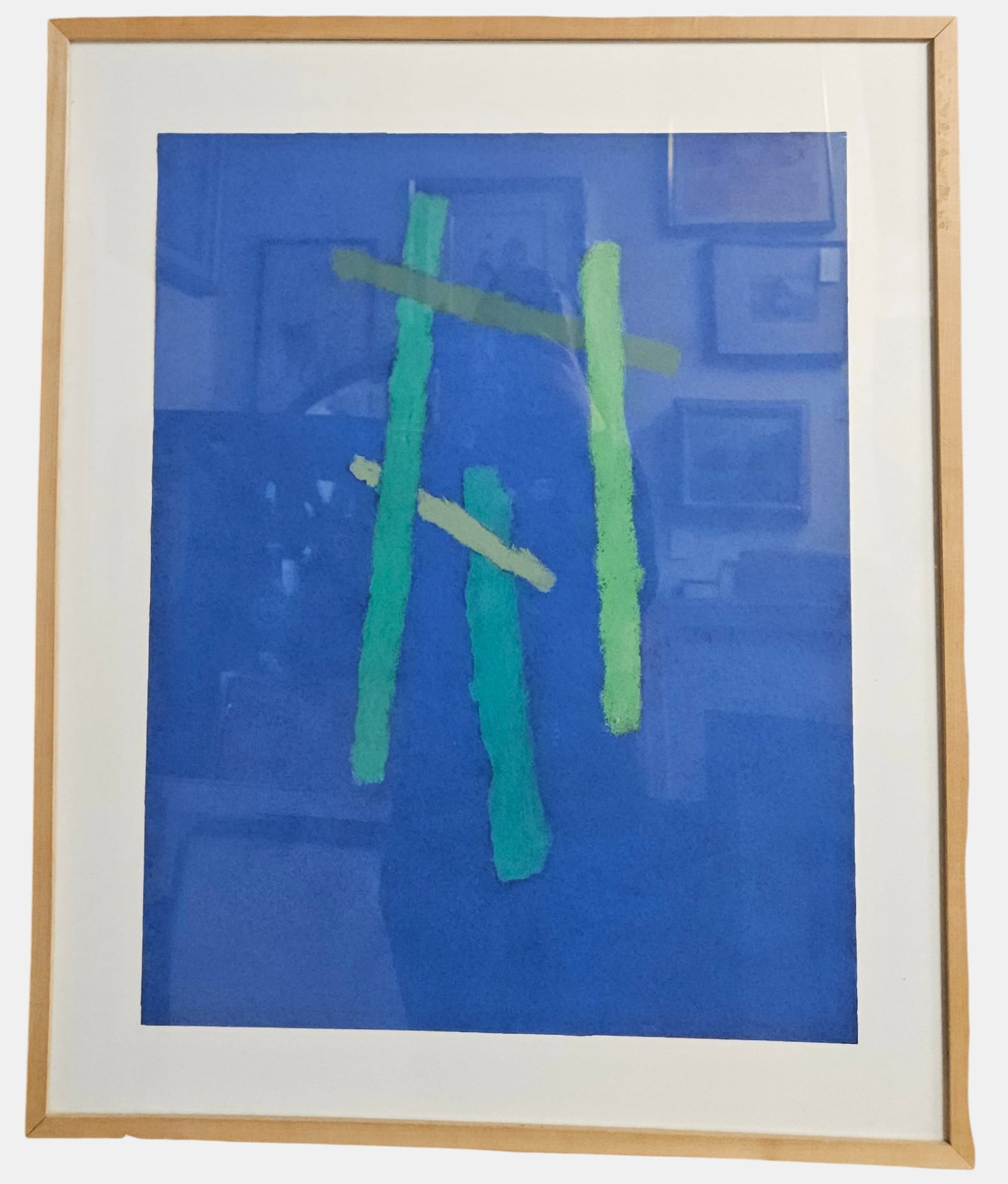 Diran Deckmejian (American, b. 1930) Acrylic on Paper 'Arax Series 3': Signed lower right, titled on verso. Framed measures 25 x 30 inches, sight 24 x 19 inches. Overall good condition, please see photos. Bio: Diran Deckmejian, a New York and Connecticut abstract artist 