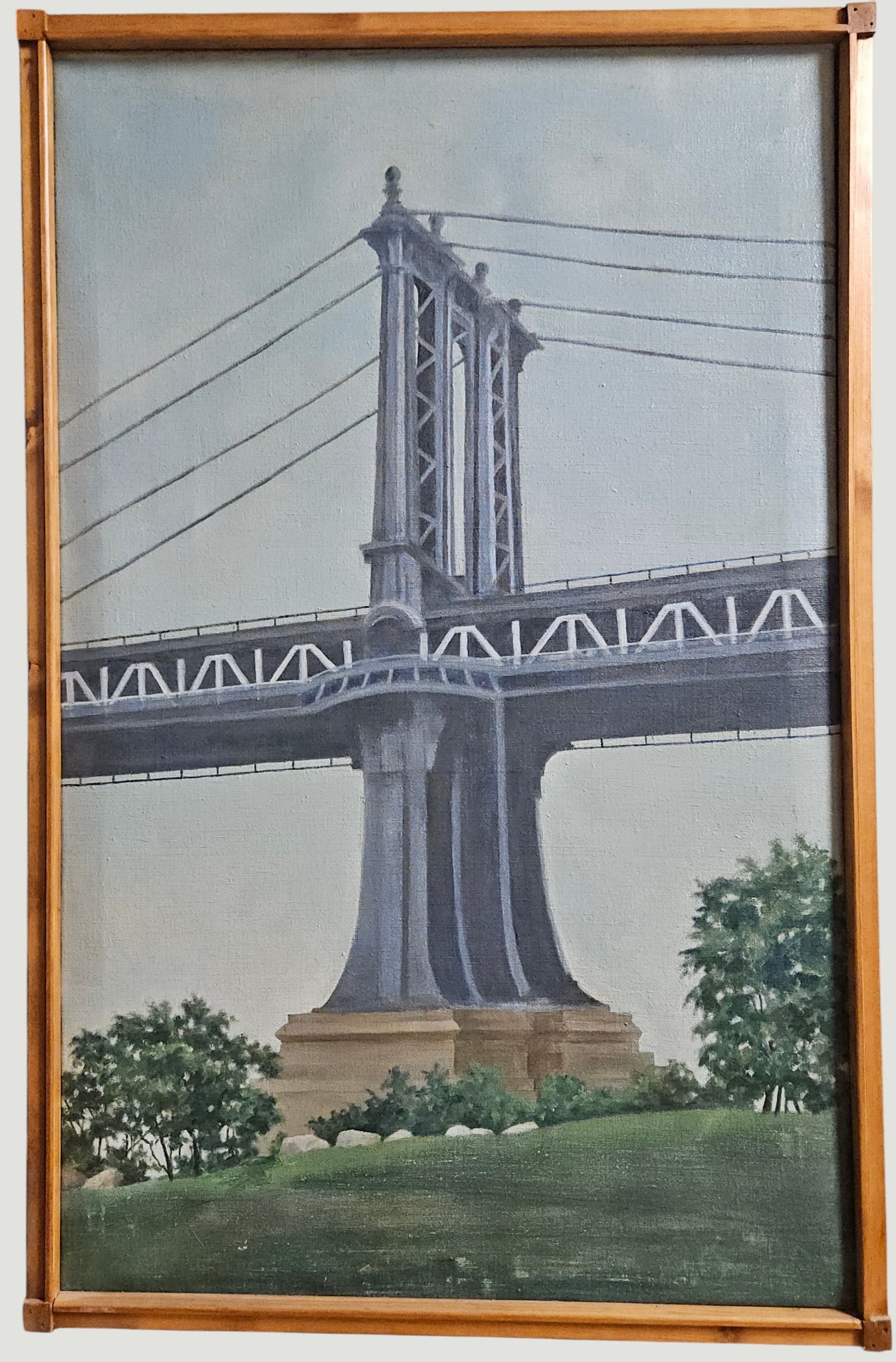 Donald Nelsen (American, 20th/21st c.) Oil on Board Manhattan Bridge (1 of 1)