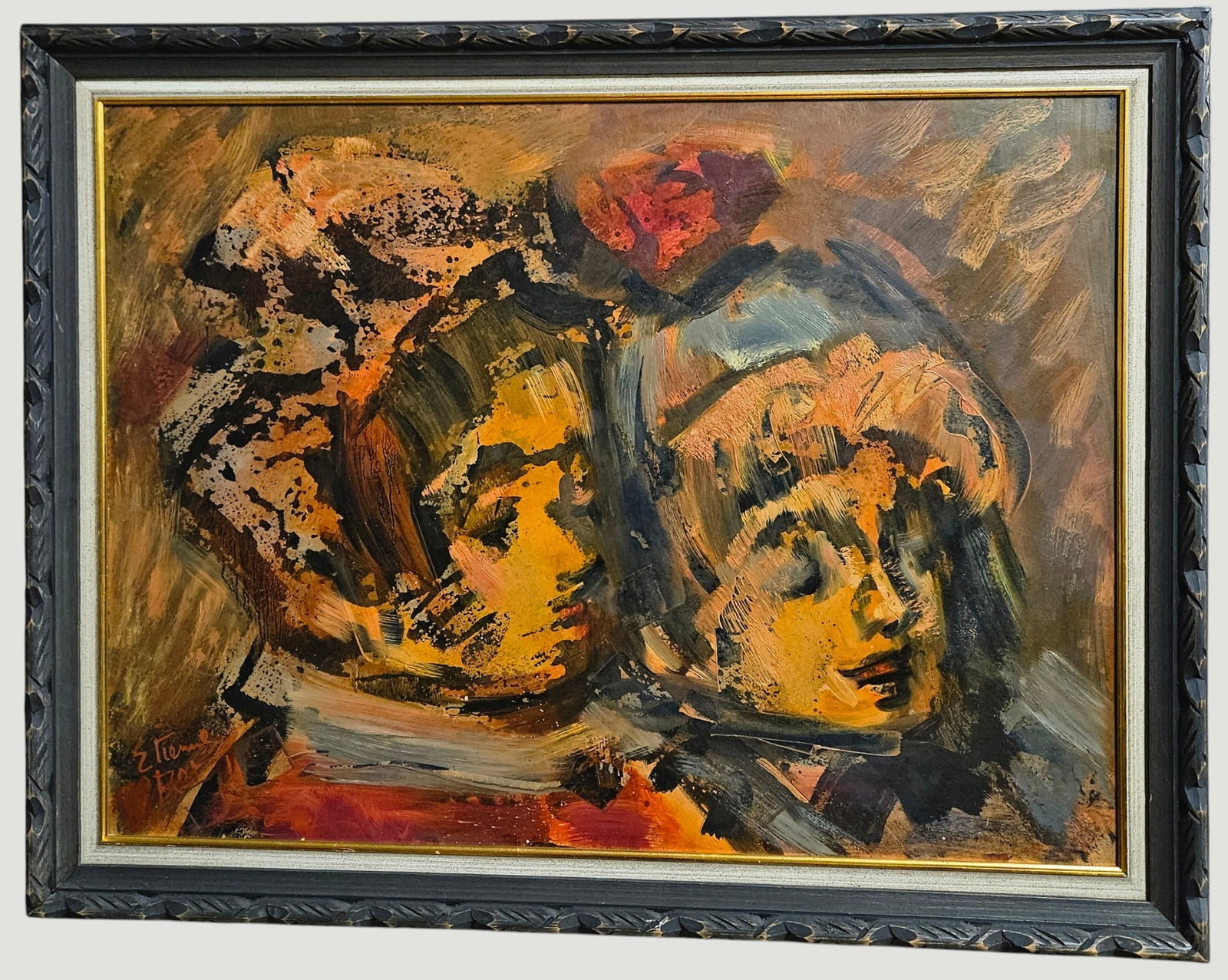 Etienne Ret (French/American, 1900-1989) Oil on Panel Portrait of Children (1 of 2)