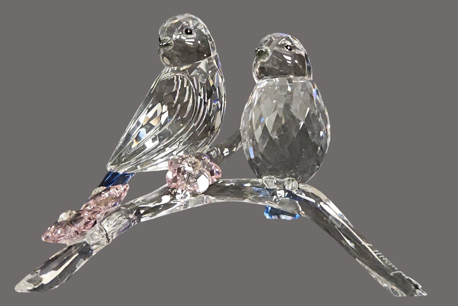 Swarovski Crystral Blue Tits Chickadees Bird Couple (1 of 10)