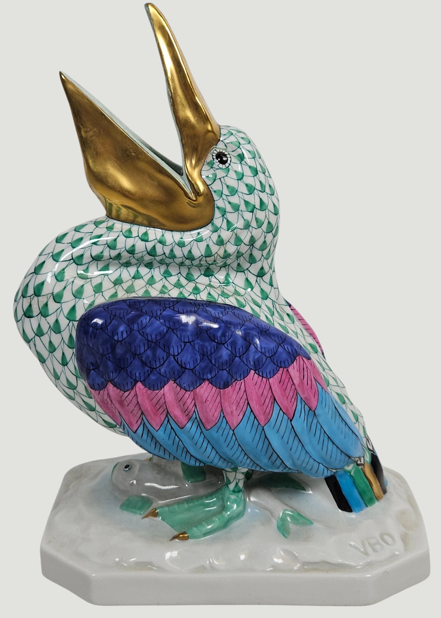 Herend Porcelain Fishnet Pelican (1 of 7)
