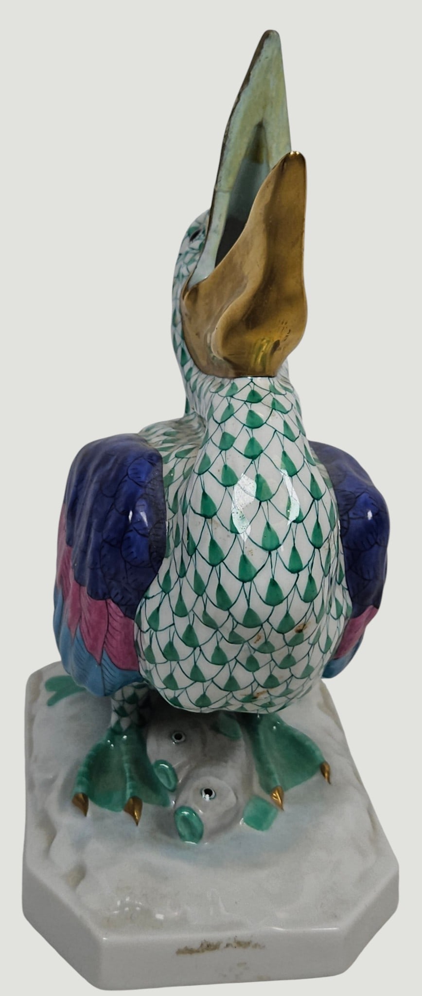 Herend Porcelain Fishnet Pelican - 2