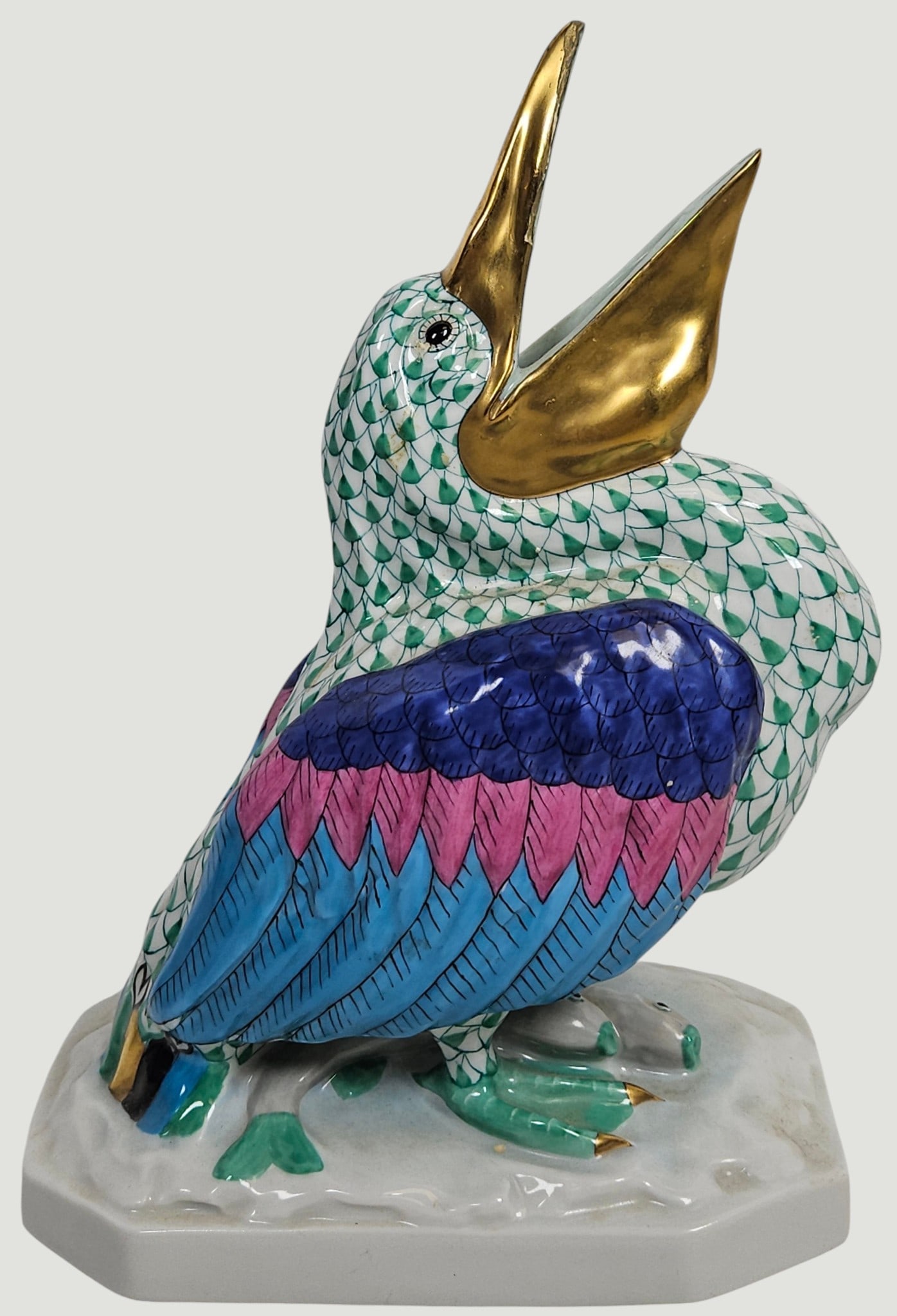 Herend Porcelain Fishnet Pelican - 3