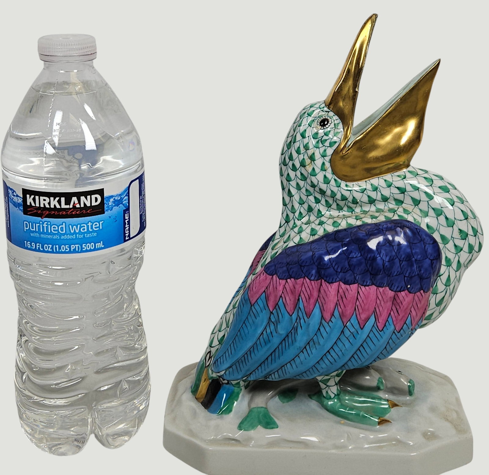 Herend Porcelain Fishnet Pelican - 7