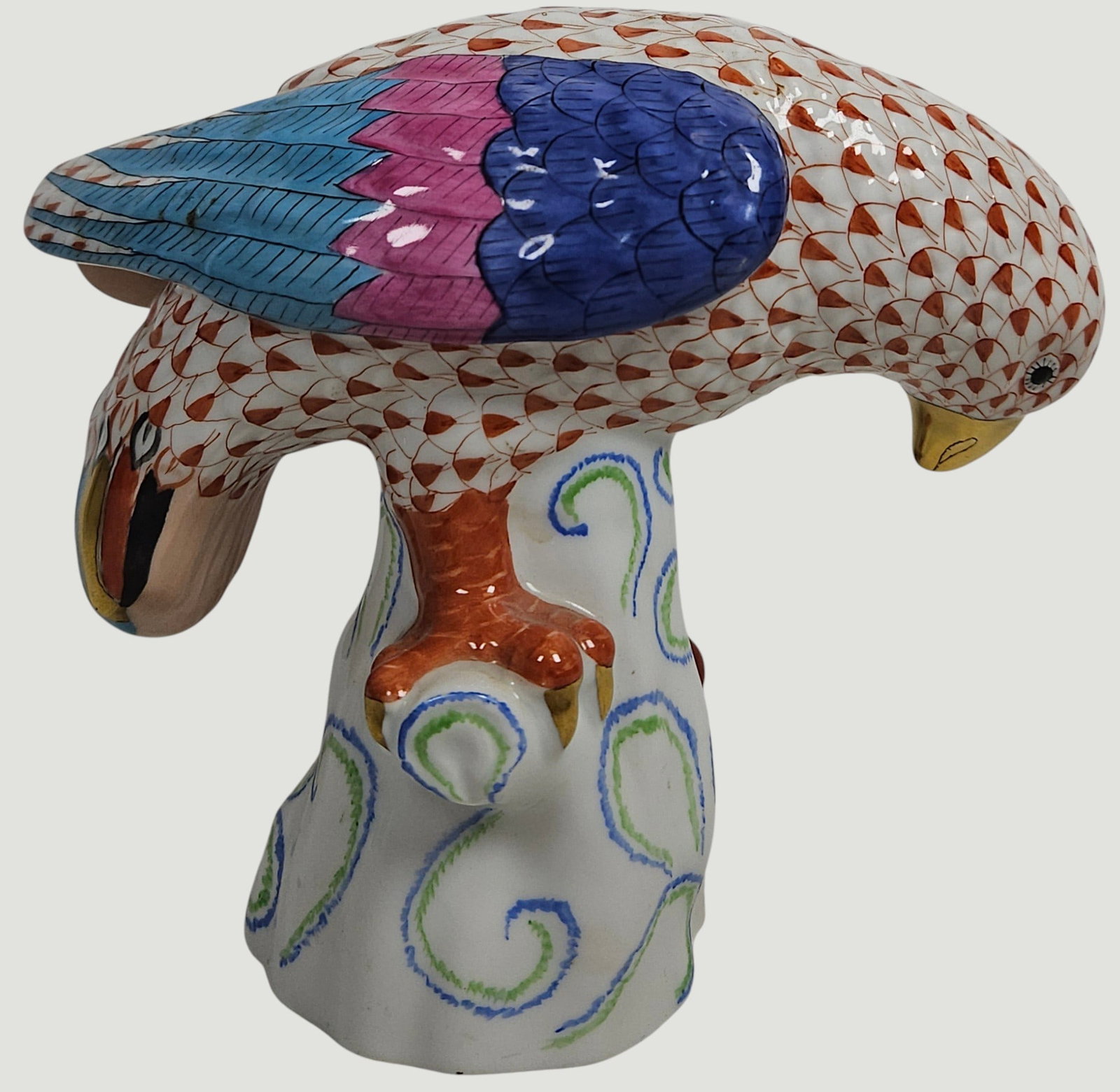 Herend Porcelain Fishnet Parrot - 3