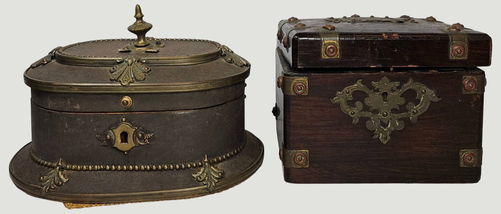 (2) 19th Century Wooden Jewelry Casket (1 of 12)