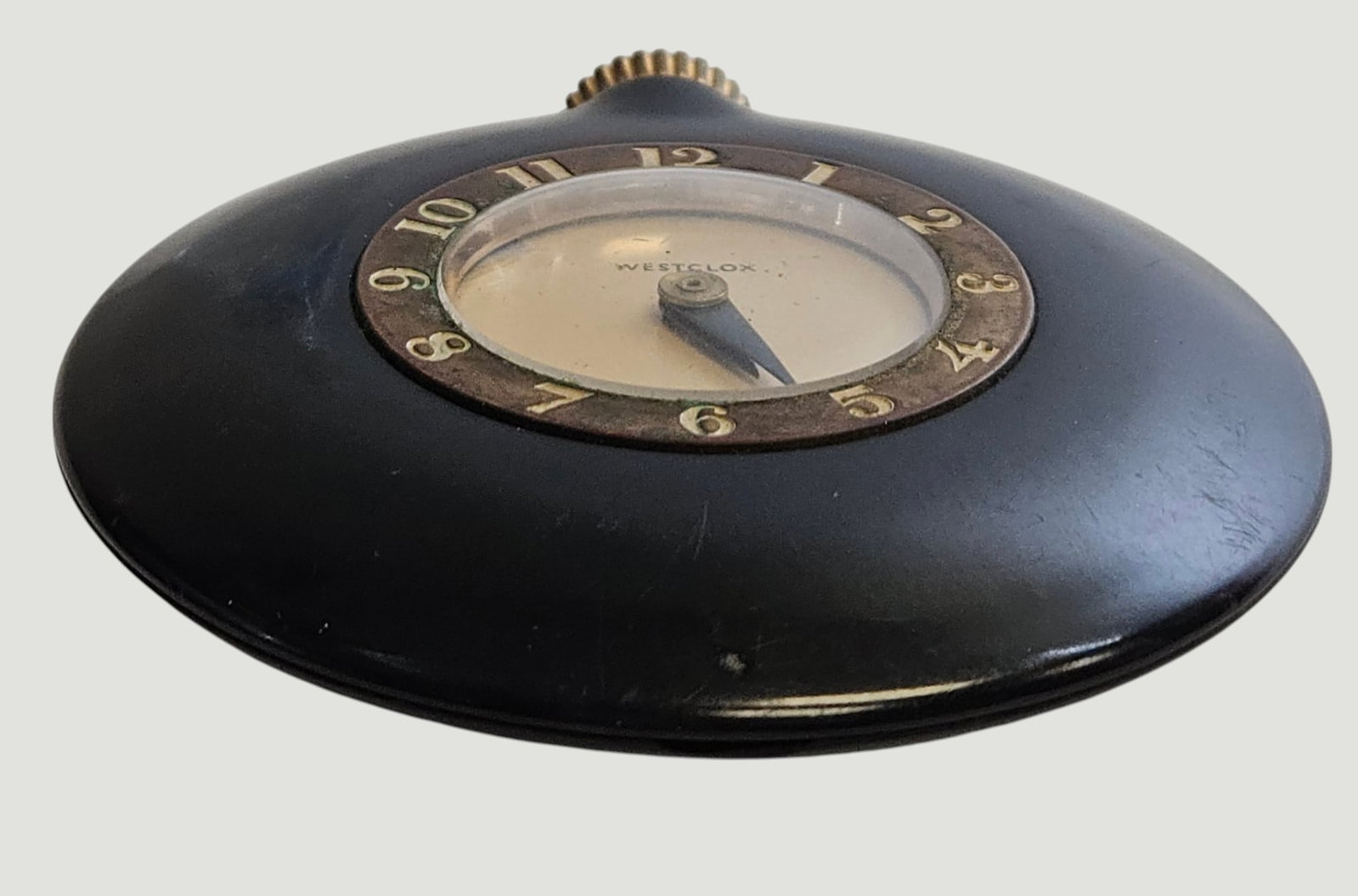 Art Deco Westclox Bakelite Purse Clock - 4