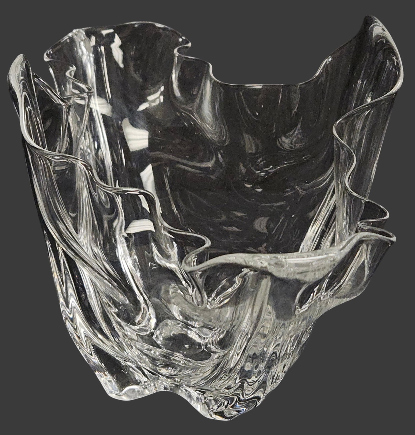 Steuben Crystal Grotesque Flared Crystal Bowl - 4