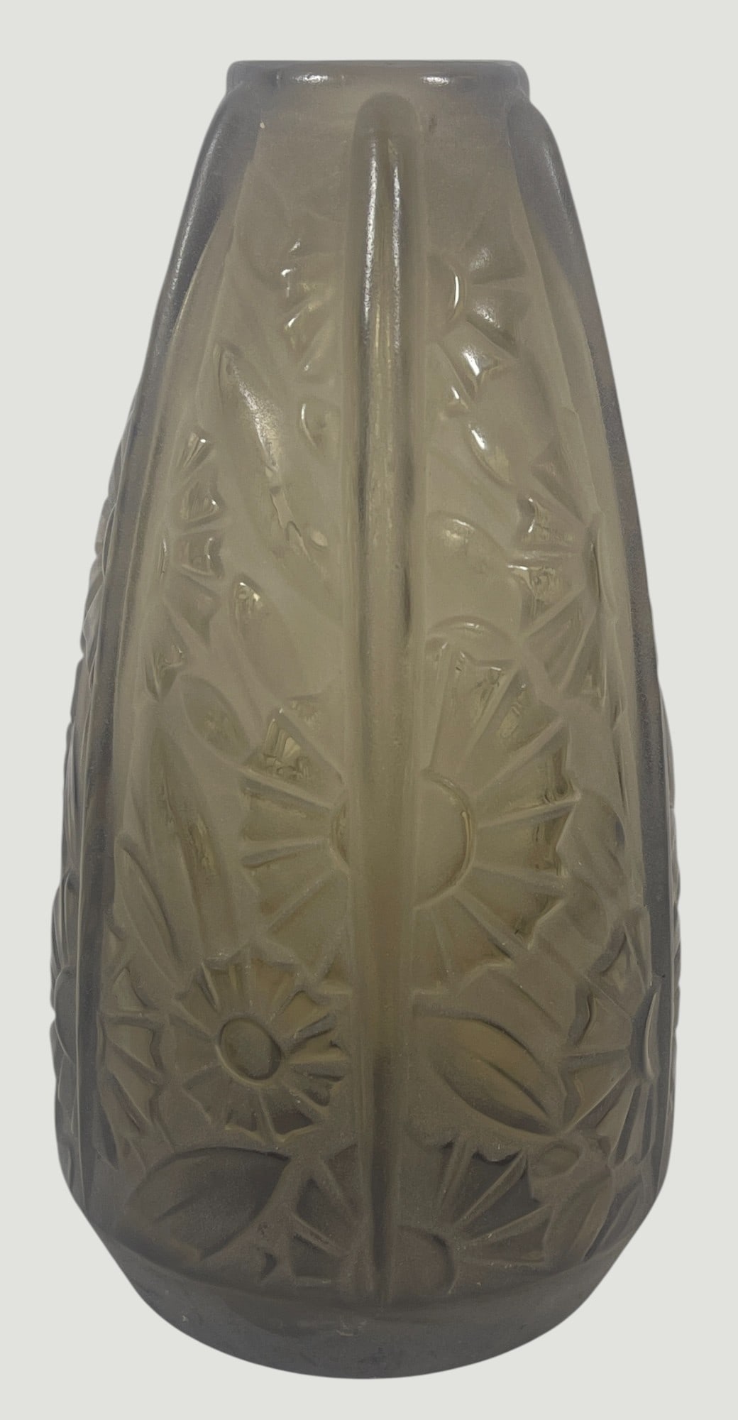 Vintage Verart Sabino Smoky Art Glass Vase: Measures 7 inches high. Faintly marked on bottom, please see photos. Overall good condtion, no chips or cracks.
