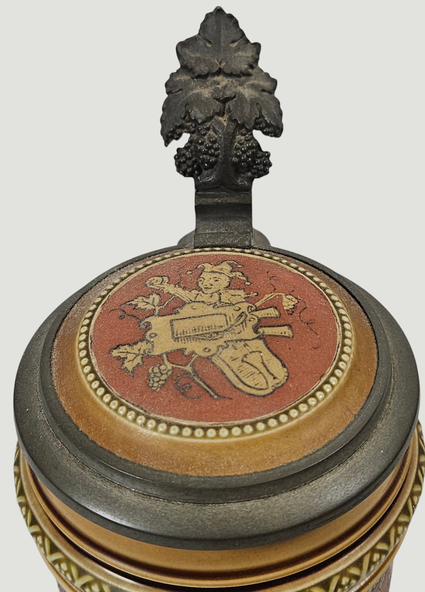 c1900 Mettlach Bacchus Procession Stein #2035 - 5